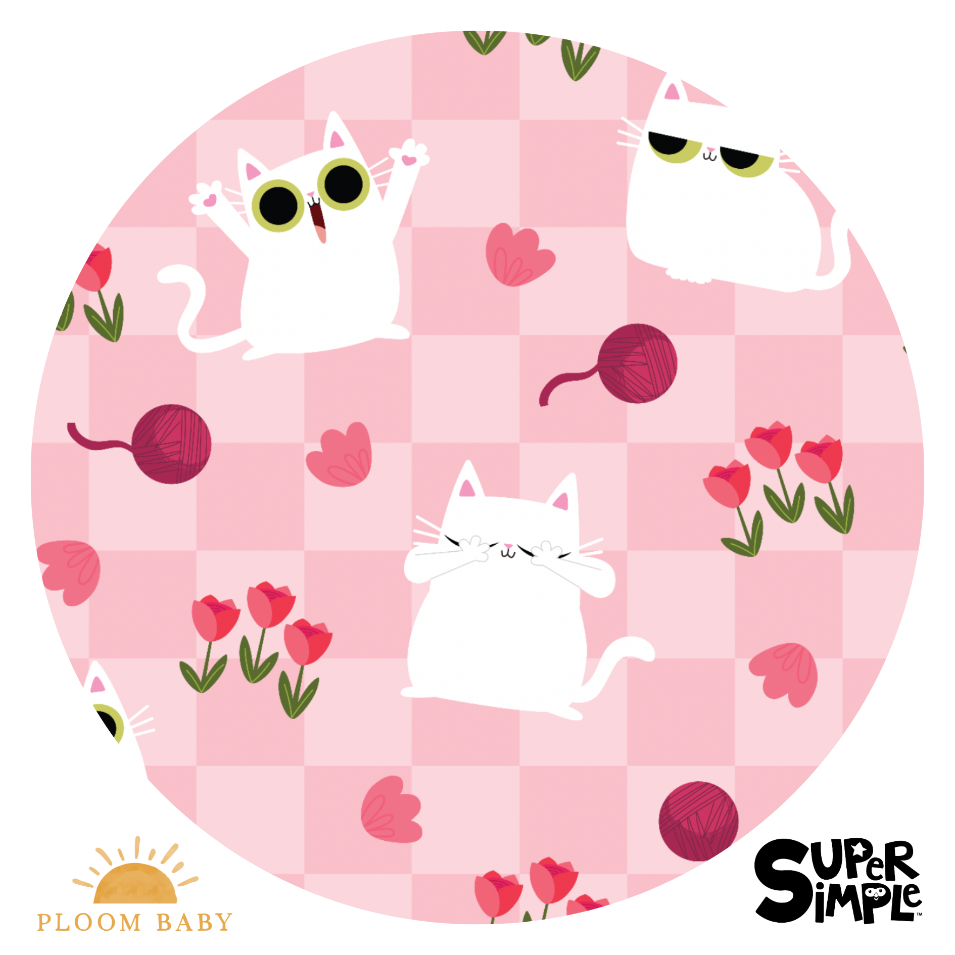 PREORDER TAT 14 WEEKS - Adult Mega Sleep Tee - Super Simple™ Peek-a-Boo Cat - Tencel™ Modal