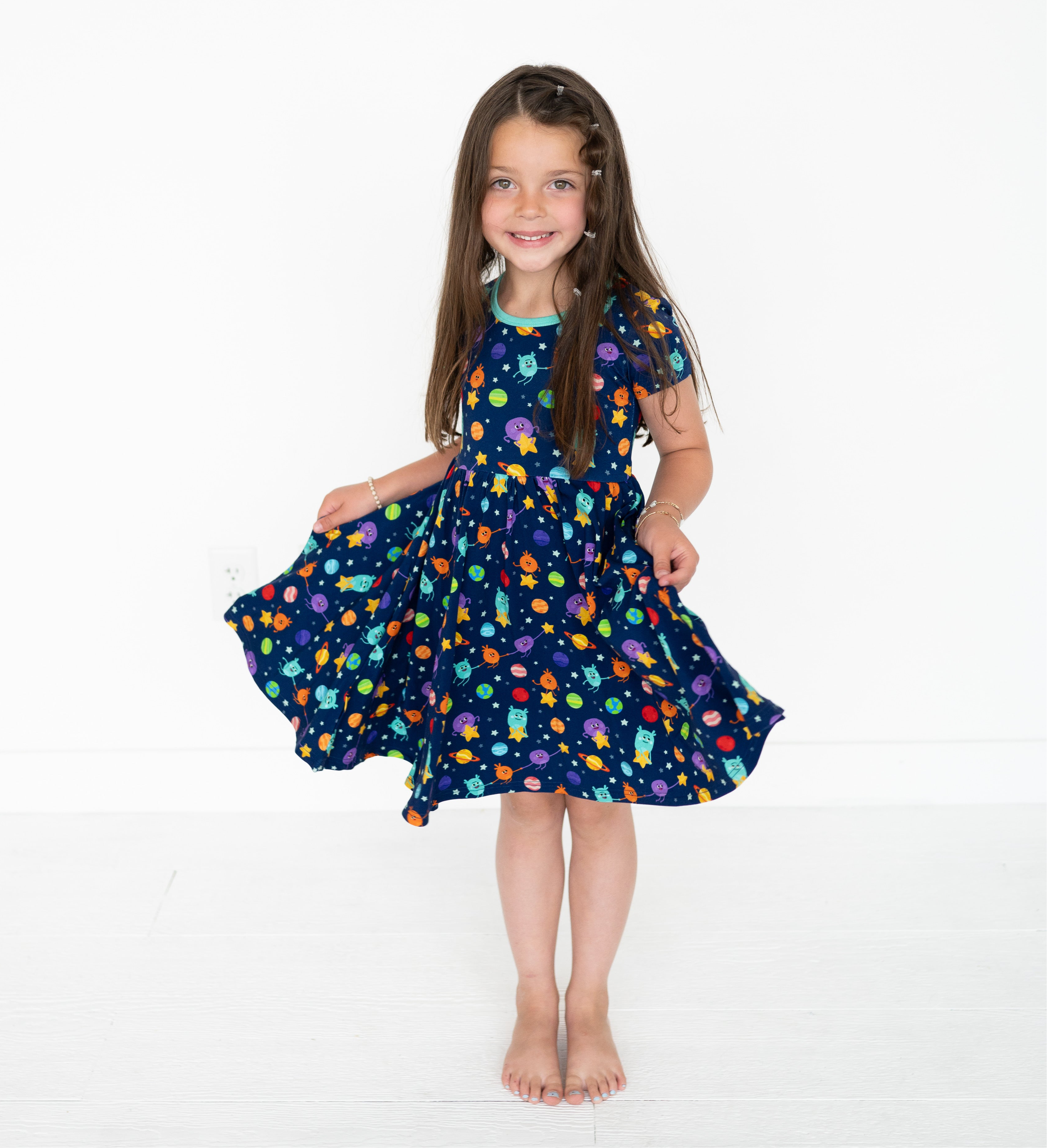 Dress - Super Simple™ Bumble Nums in Space - Luxe Bamboo