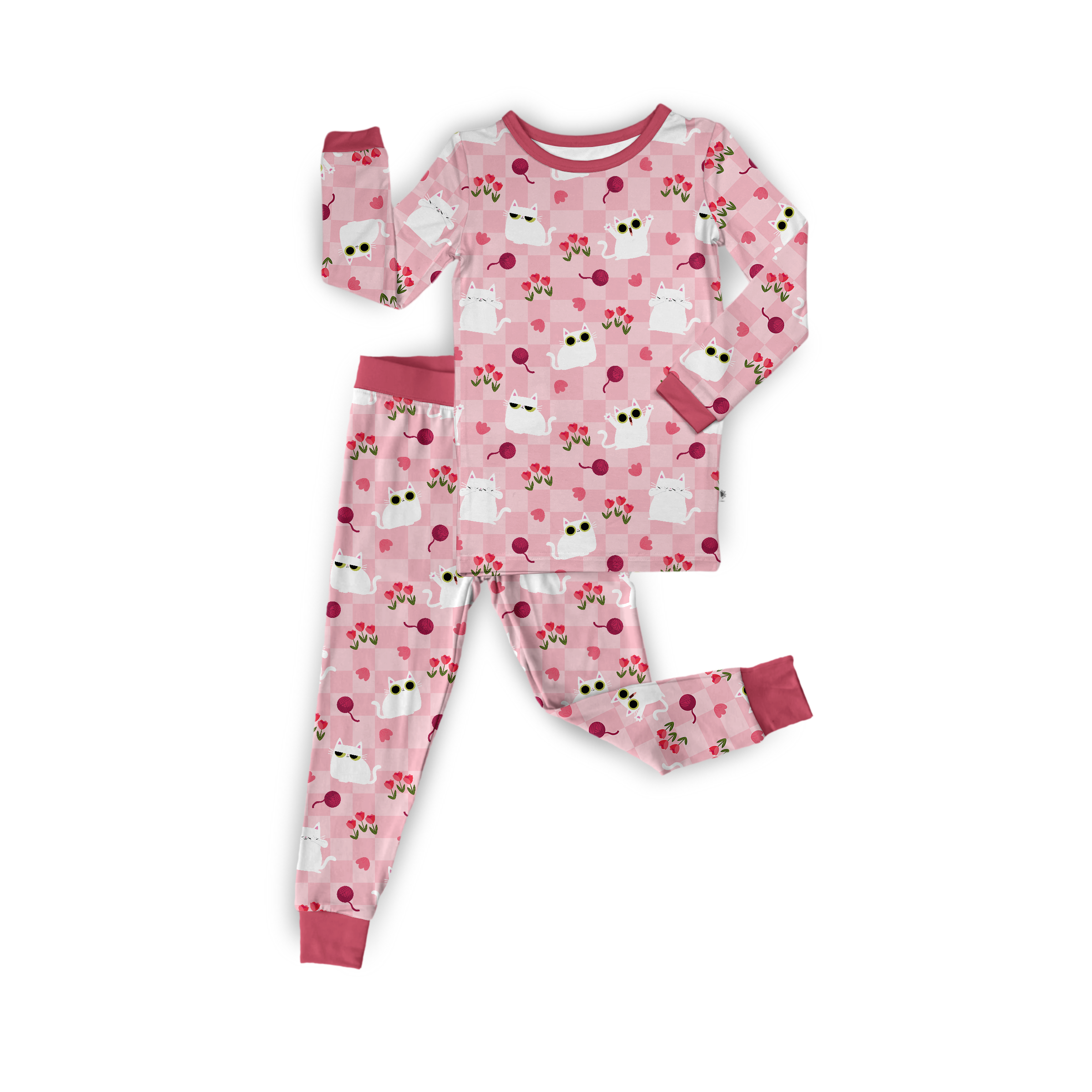 PREORDER TAT 14 WEEKS - PJ Set - Super Simple™ Peek-a-Boo Cat - Tencel™ Modal
