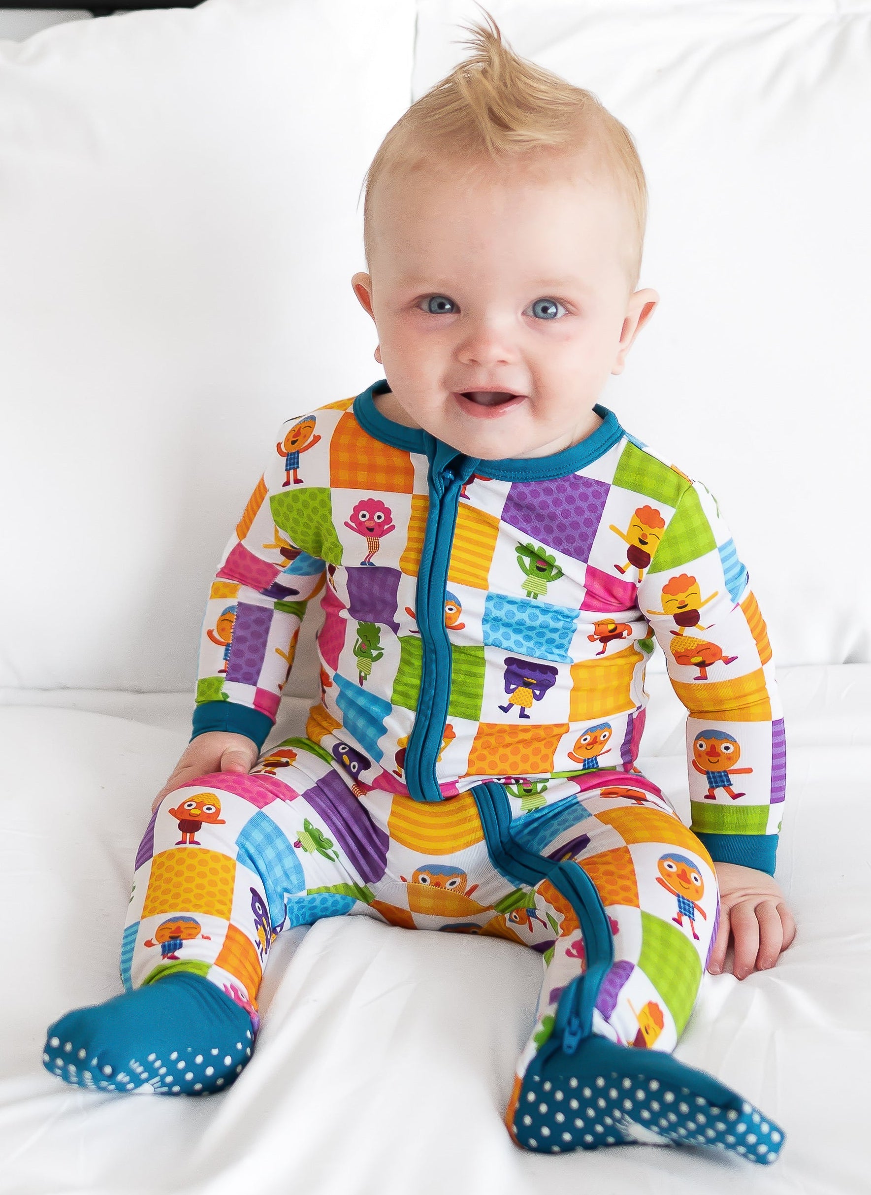 Flexi- Fit Zip PJ - Super Simple™ Noodle & Pals - If You're Happy - Tencel Modal