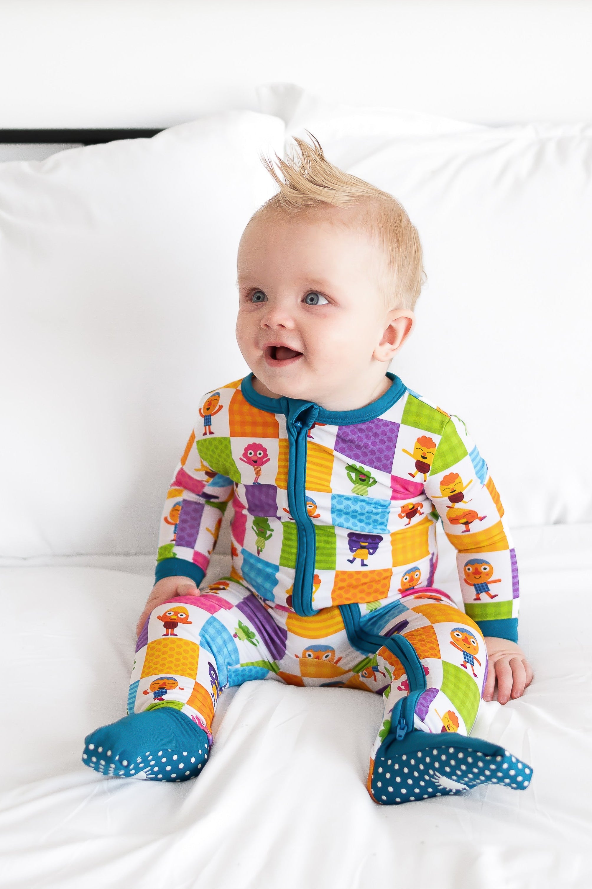 Flexi- Fit Zip PJ - Super Simple™ Noodle & Pals - If You're Happy - Tencel Modal