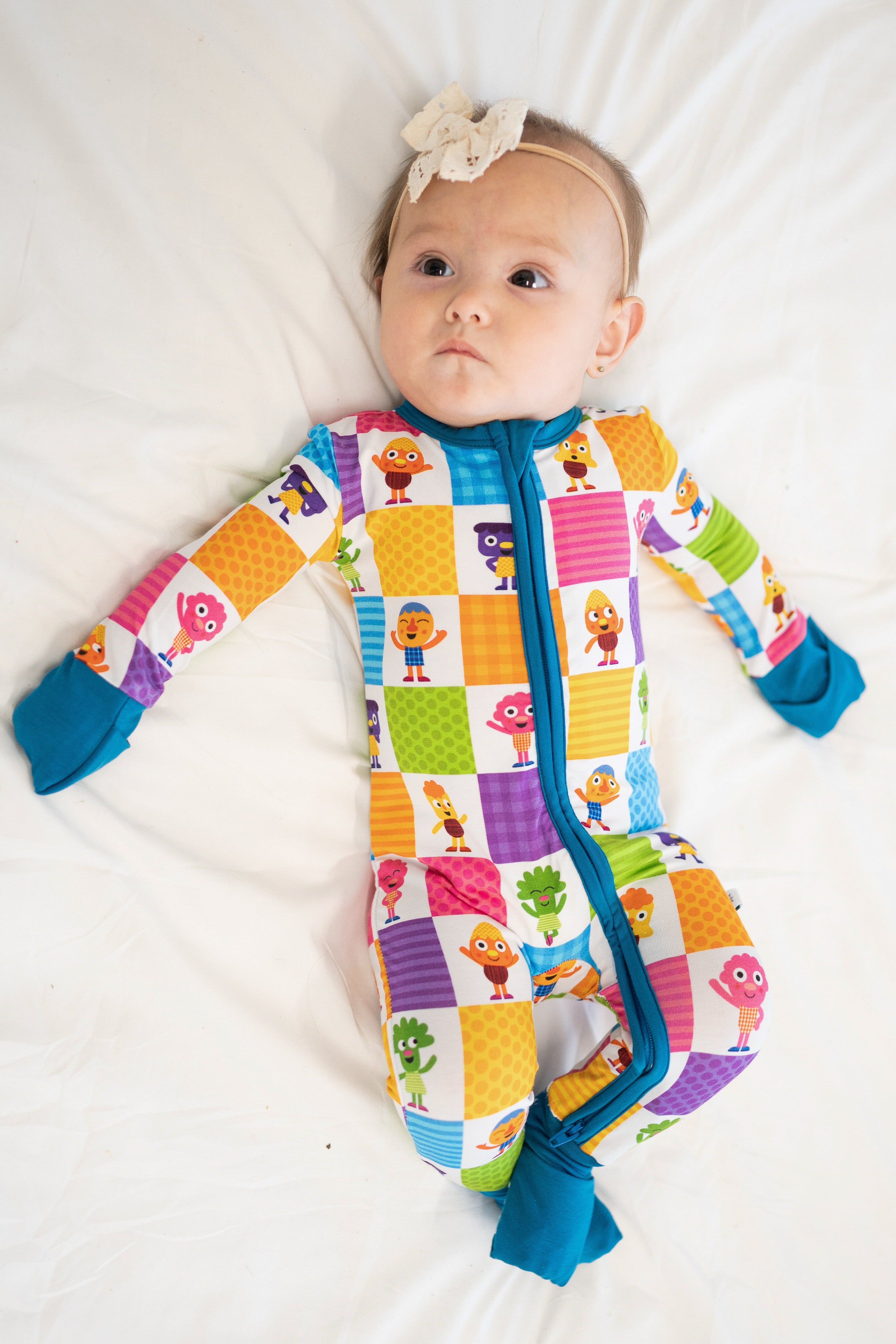 Flexi- Fit Zip PJ - Super Simple™ Noodle & Pals - If You're Happy - Tencel Modal