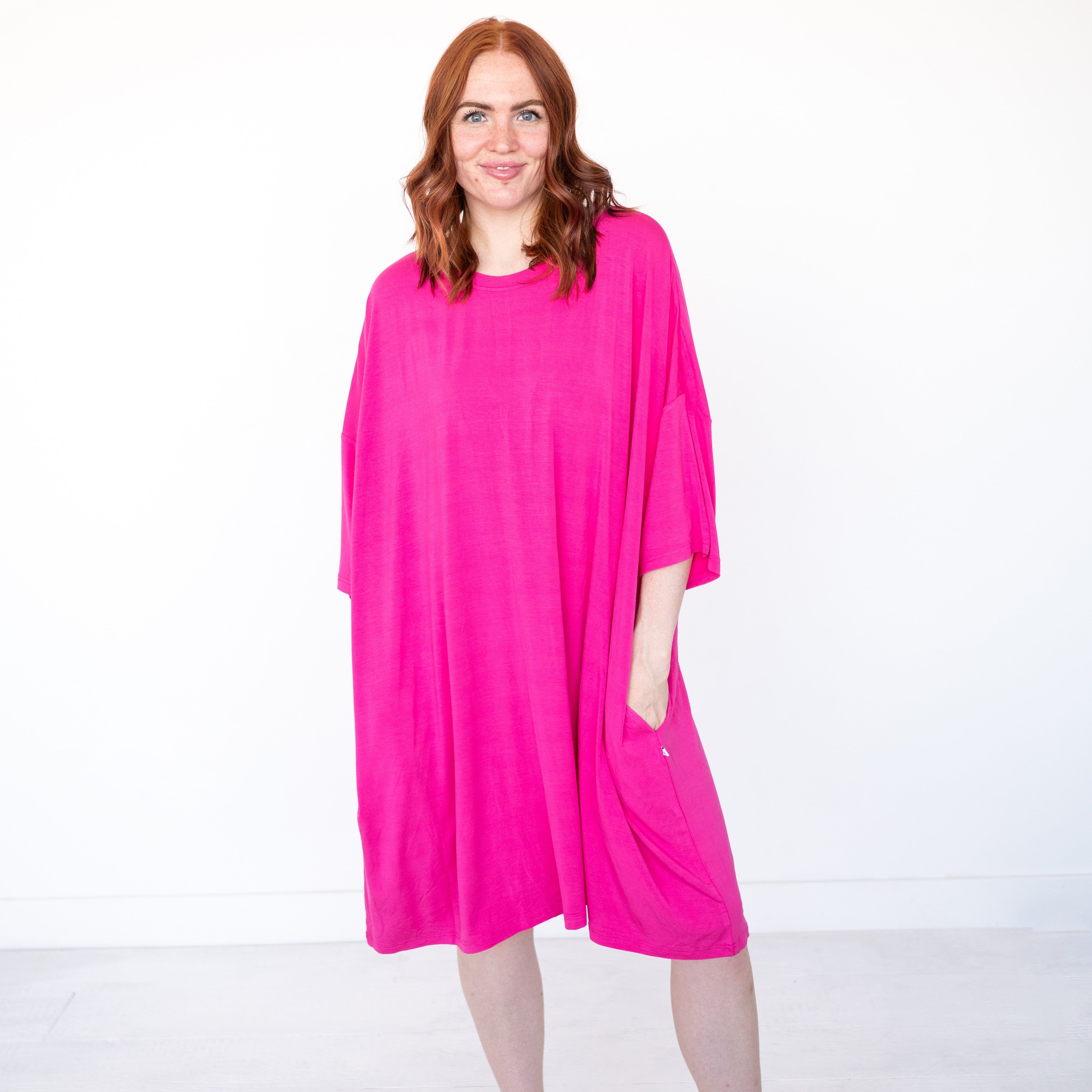 Adult Mega Sleep Tee - Super Simple™ - Blossom Pink - Luxe Bamboo