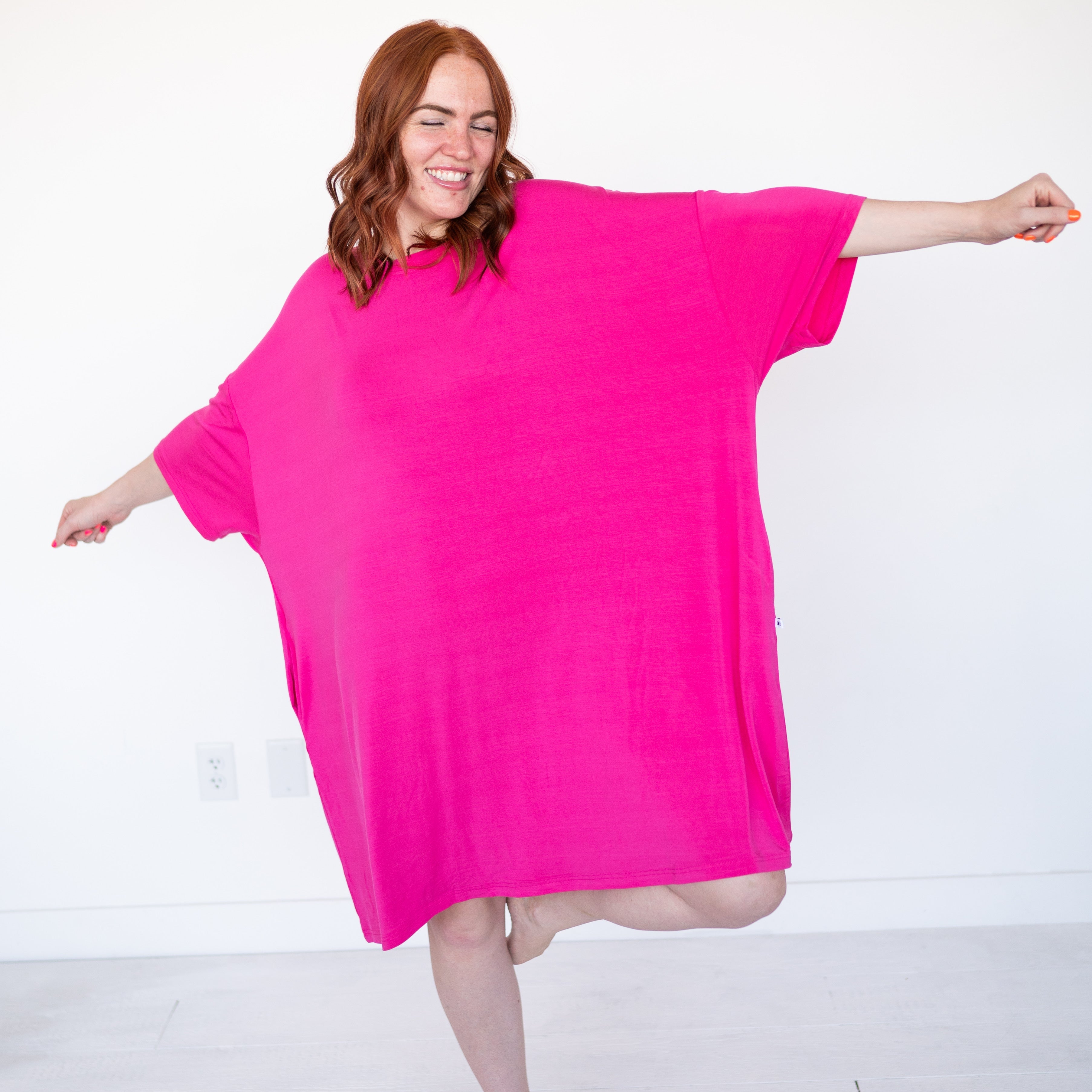 Adult Mega Sleep Tee - Super Simple™ - Blossom Pink - Luxe Bamboo