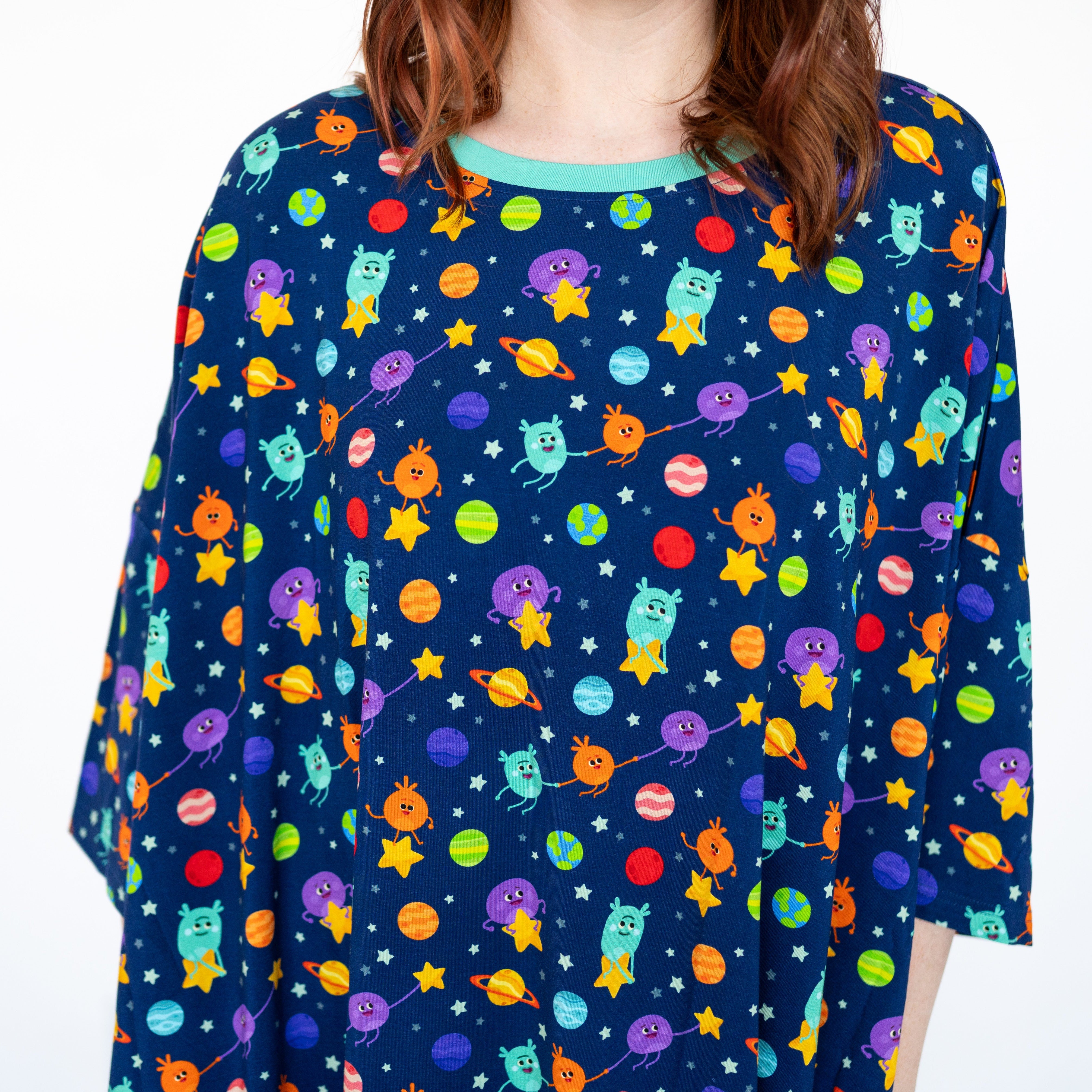 Adult MEGA Sleep Tee - Super Simple™ Bumble Nums in Space - Luxe Bamboo