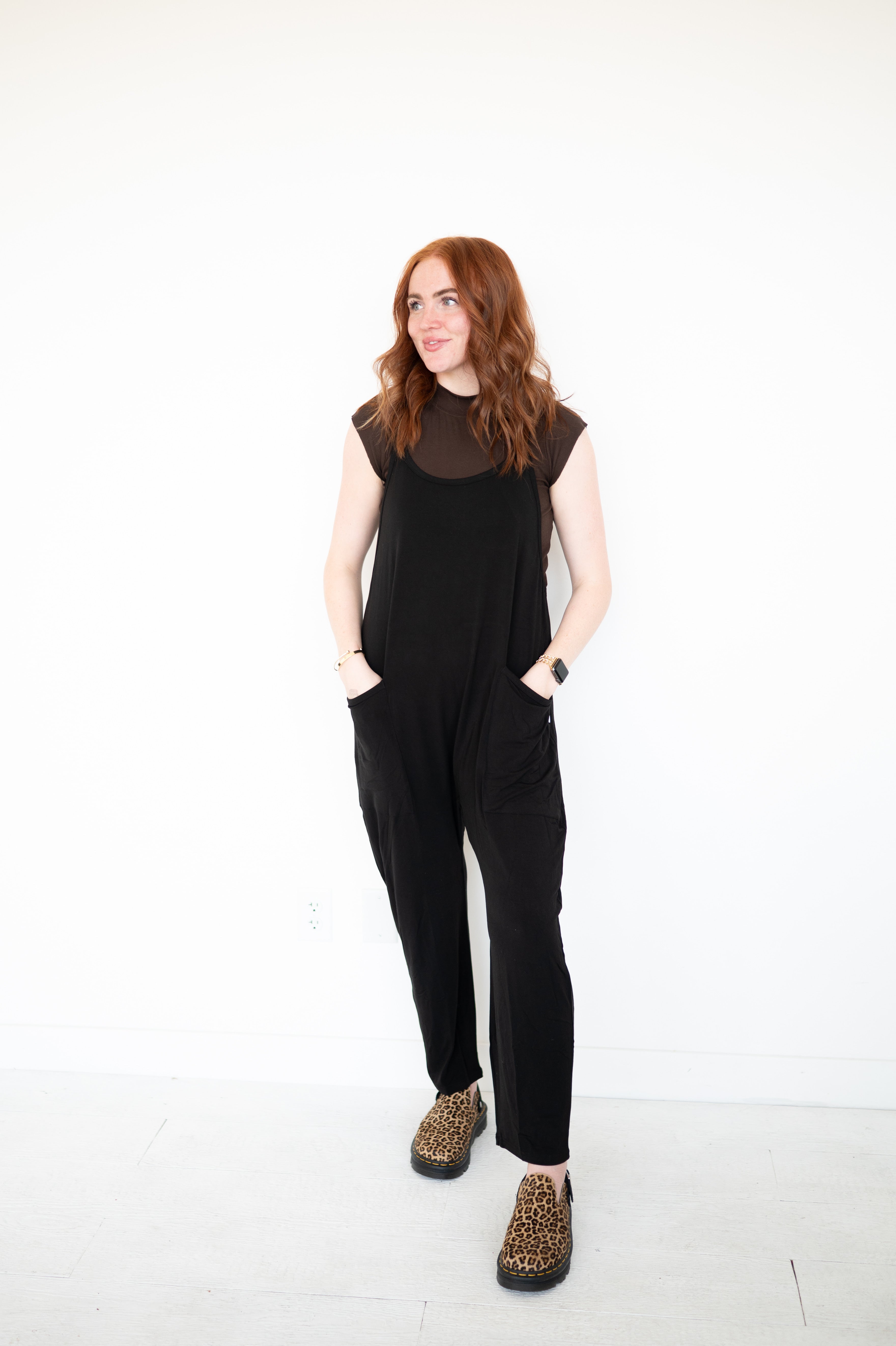 Adult Overalls - Obsidian - Ploom Collective - Luxe Bamboo