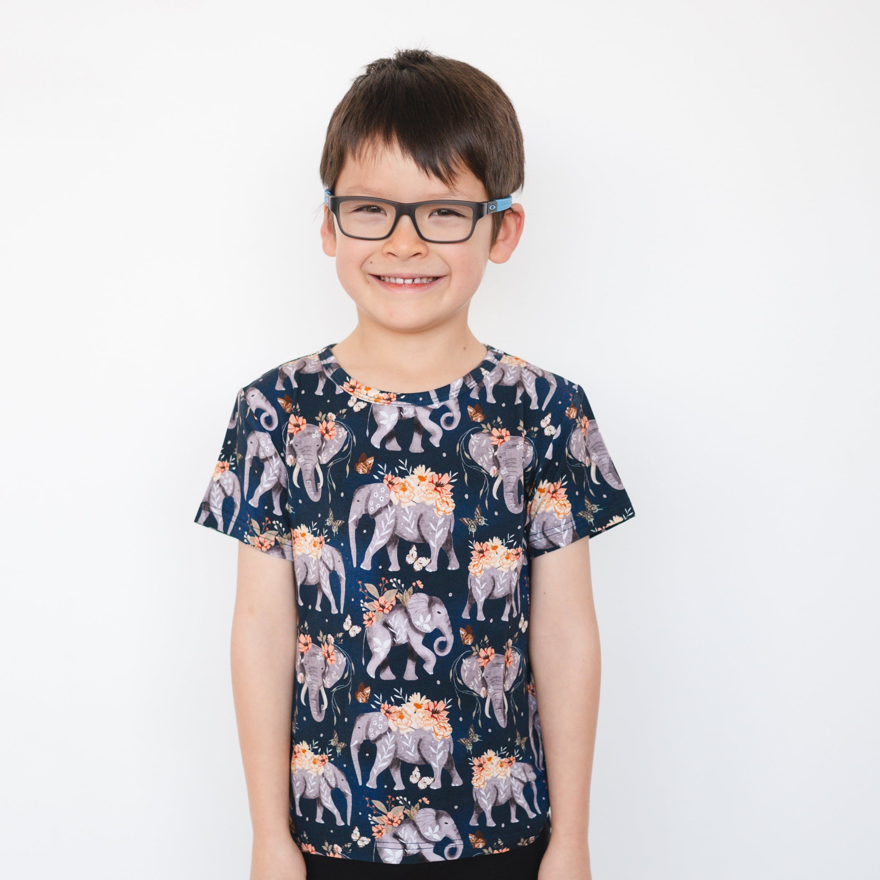 T-Shirt - Elephants- Luxe - ploombaby Bamboo Baby Kid Clothing