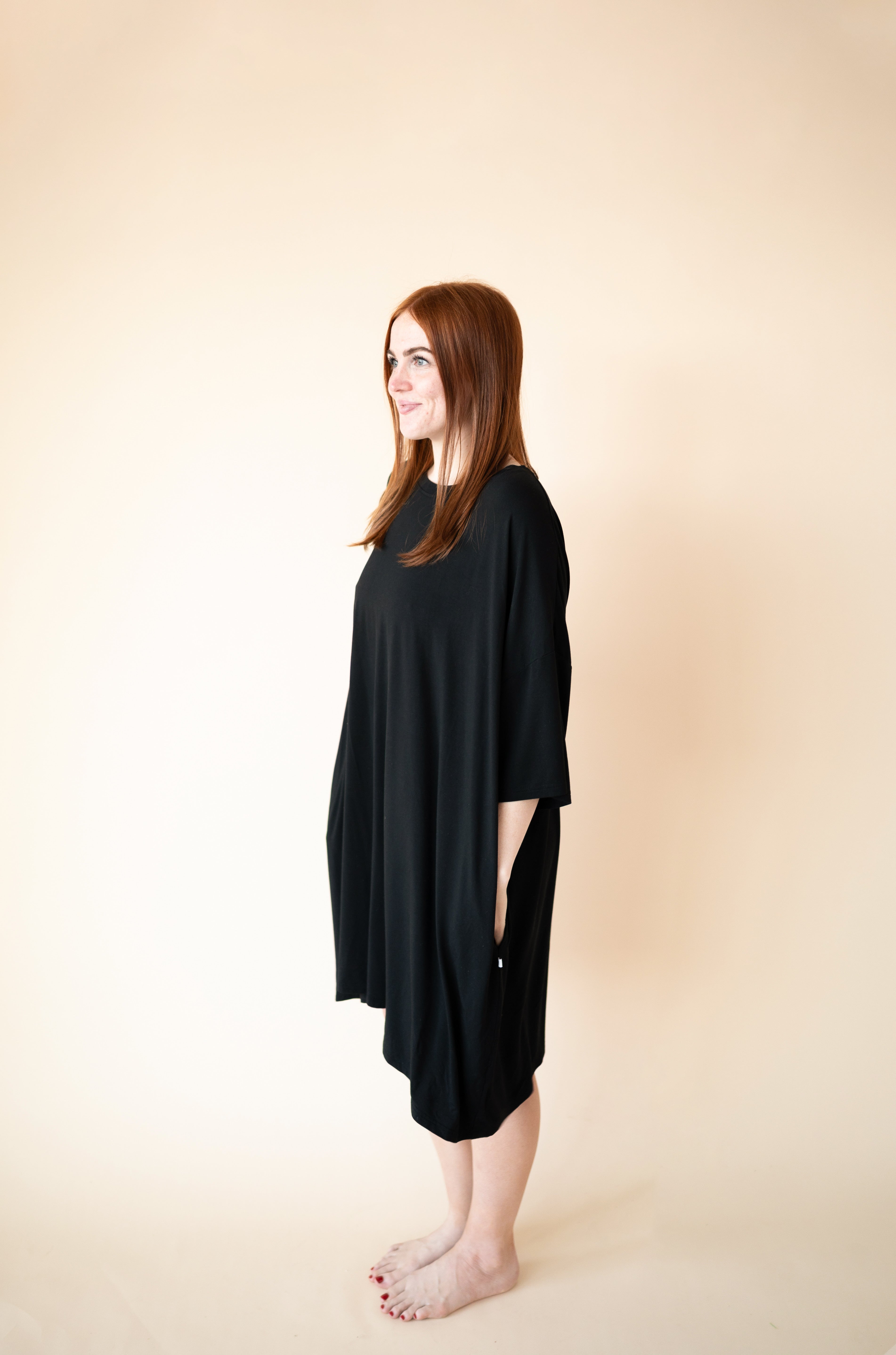 Adult Mega Sleep Tee - Obsidian - Ploom Collective - Tencel™ Modal