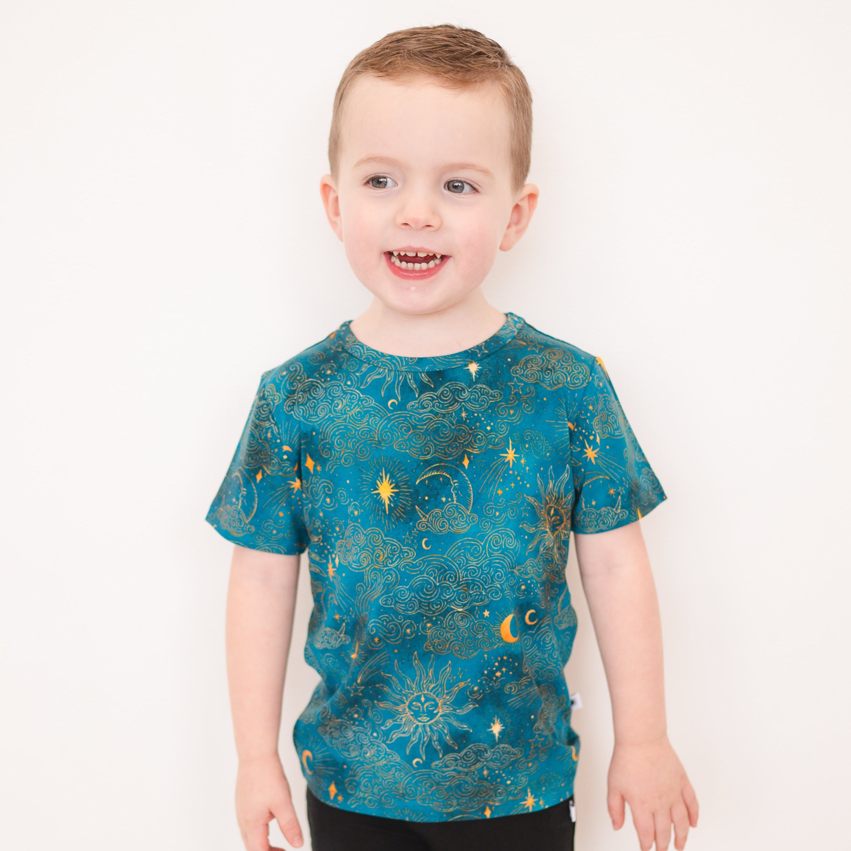 T-shirt - Stellar Suns - Luxe - ploombaby Bamboo Baby Kid Clothing