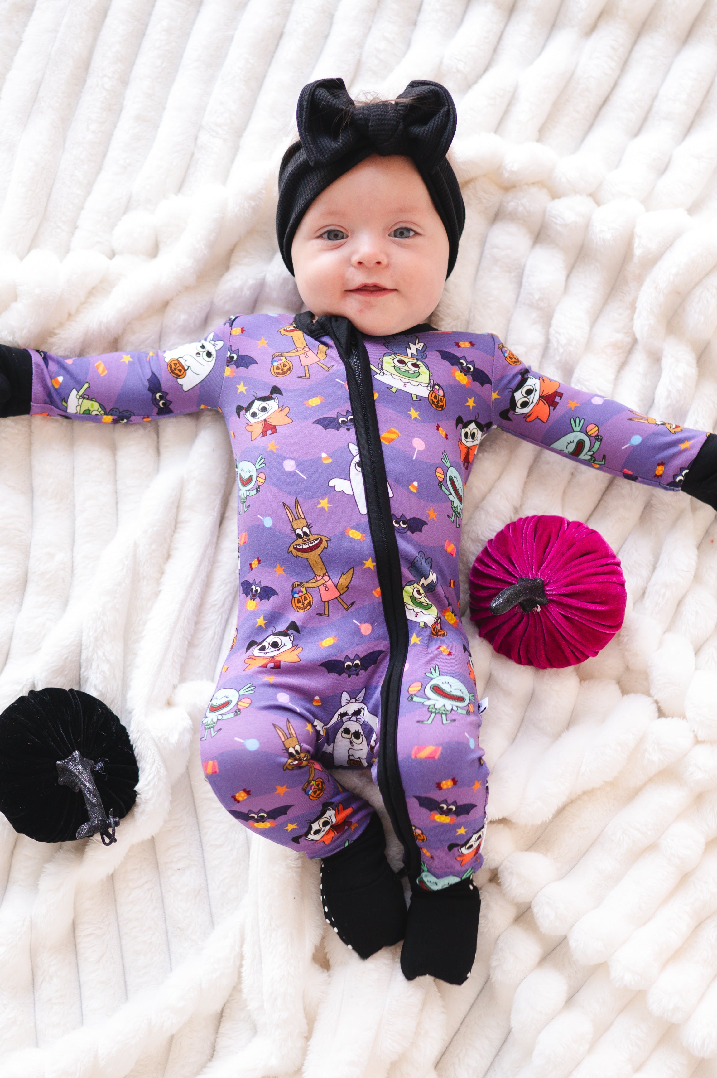 Flexi-Fit Zip PJ - Super Simple™ Monster Party - Luxe - ploombaby Bamboo Baby Kid Clothing