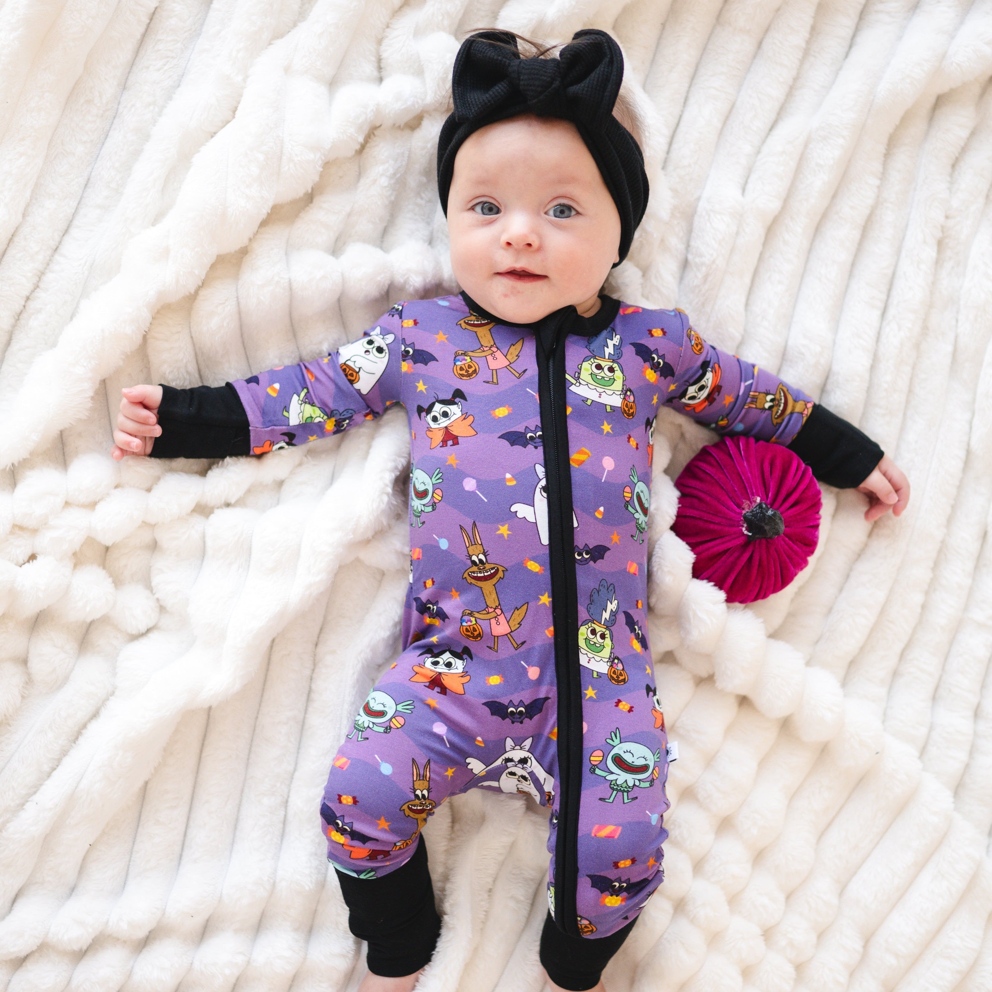 Flexi-Fit Zip PJ - Super Simple™ Monster Party - Luxe - ploombaby Bamboo Baby Kid Clothing