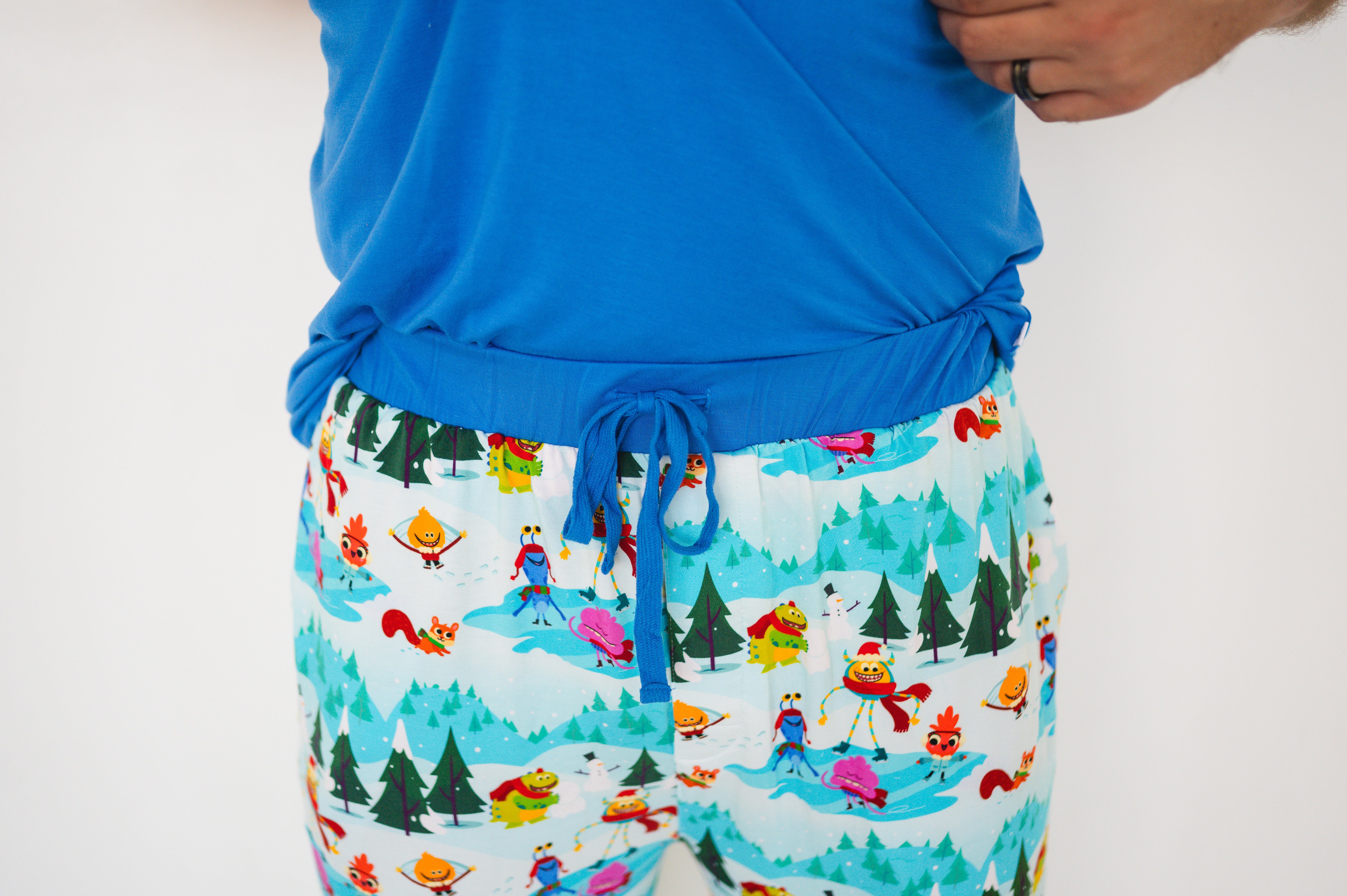 Men's Jogger - Super Simple™ Rhymington Square - Snow Much Fun - Luxe - ploombaby Bamboo Baby Kid Clothing