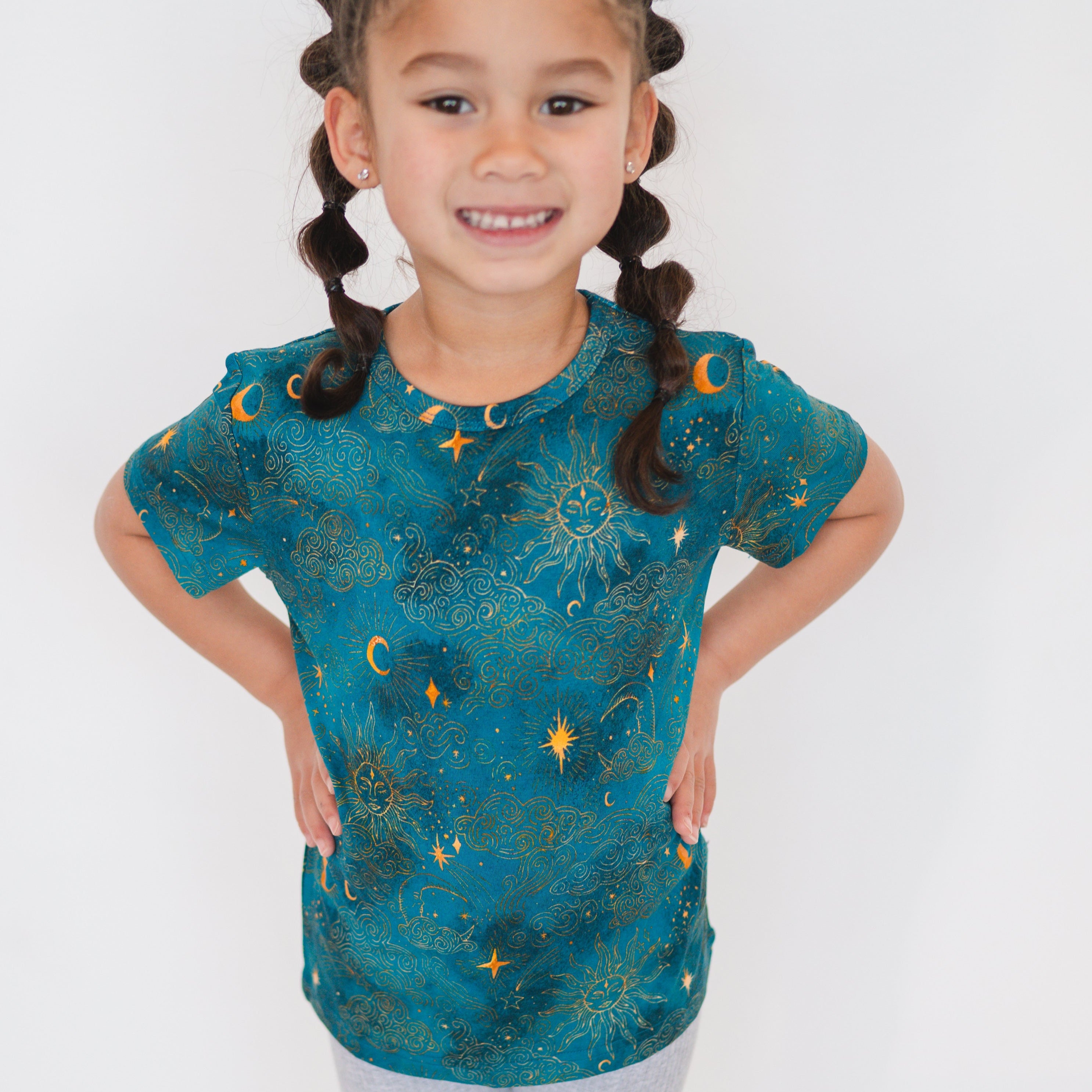 T-shirt - Stellar Suns - Luxe - ploombaby Bamboo Baby Kid Clothing