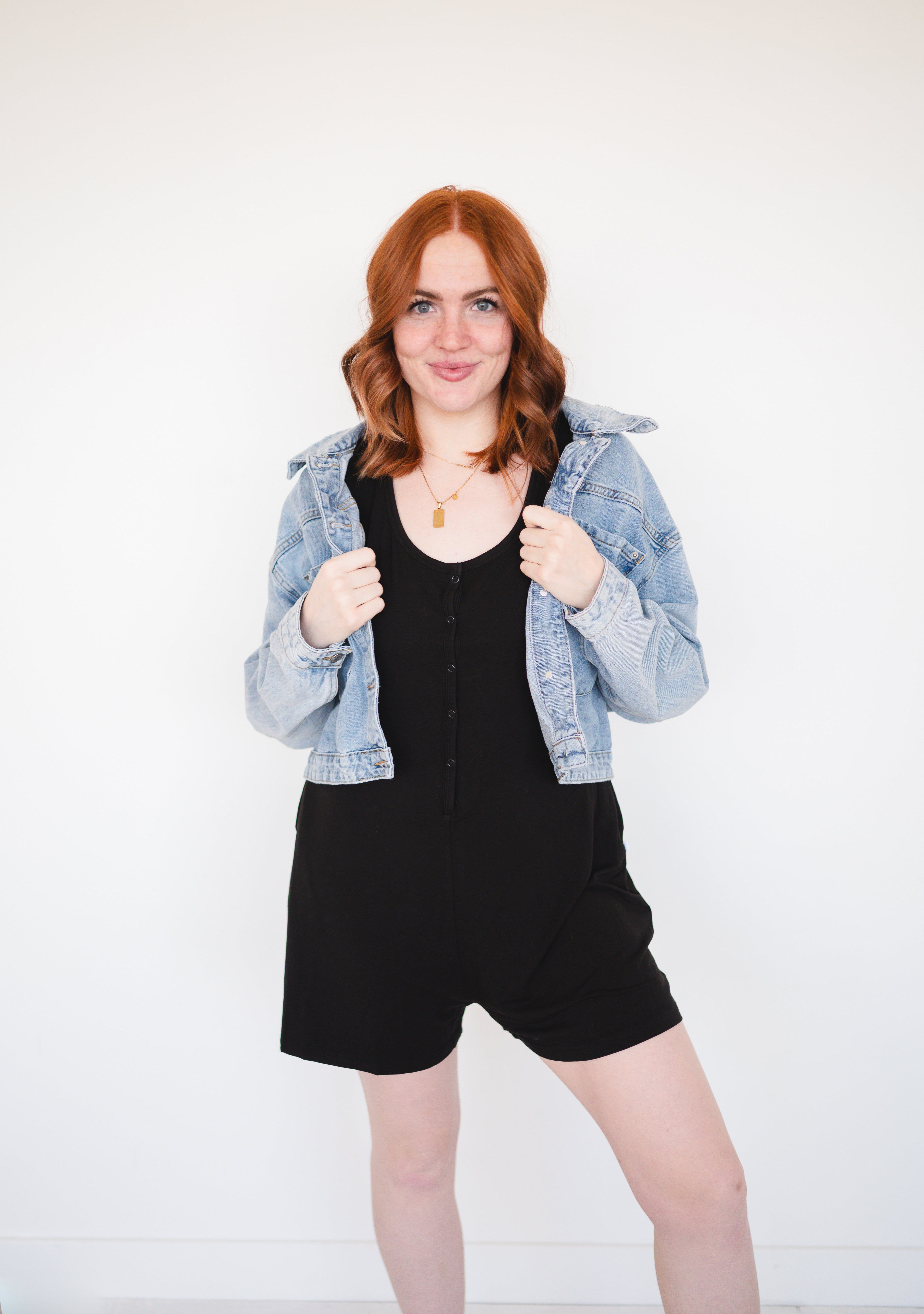 Adult Shorty Romper - Obsidian - Luxe - ploombaby Bamboo Baby Kid Clothing