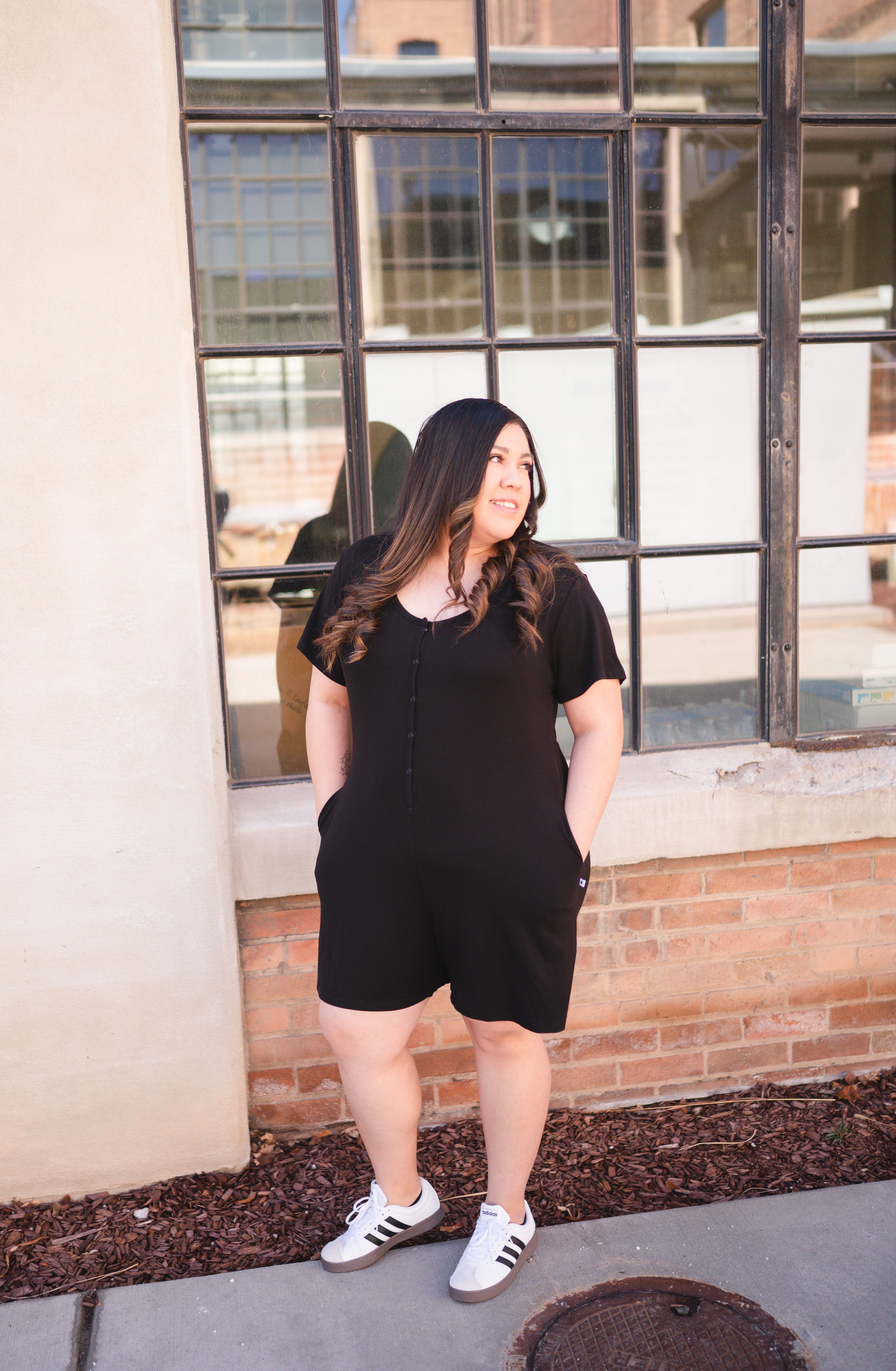 Adult Shorty Romper - Obsidian - Luxe - ploombaby Bamboo Baby Kid Clothing