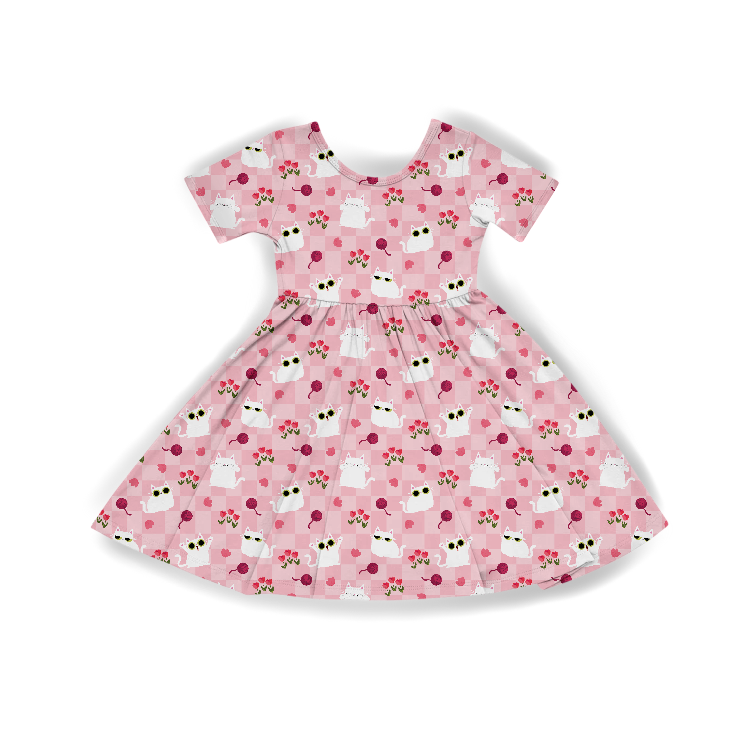 PREORDER TAT 14 WEEKS - Dress - Super Simple™ Peek-a-Boo Cat - Tencel™ Modal