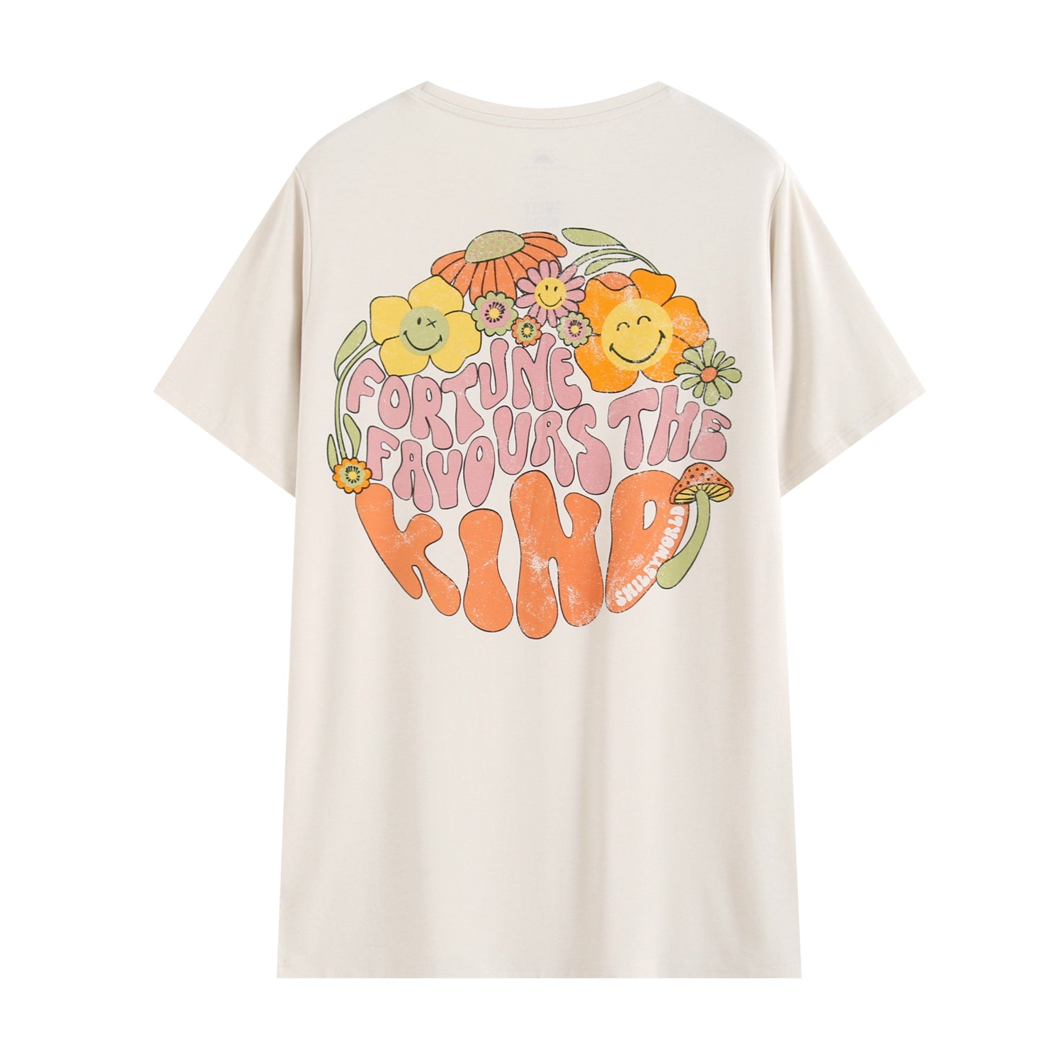 Oversized Boyfriend Tee - SmileyWorld® Fortune - Luxe Bamboo