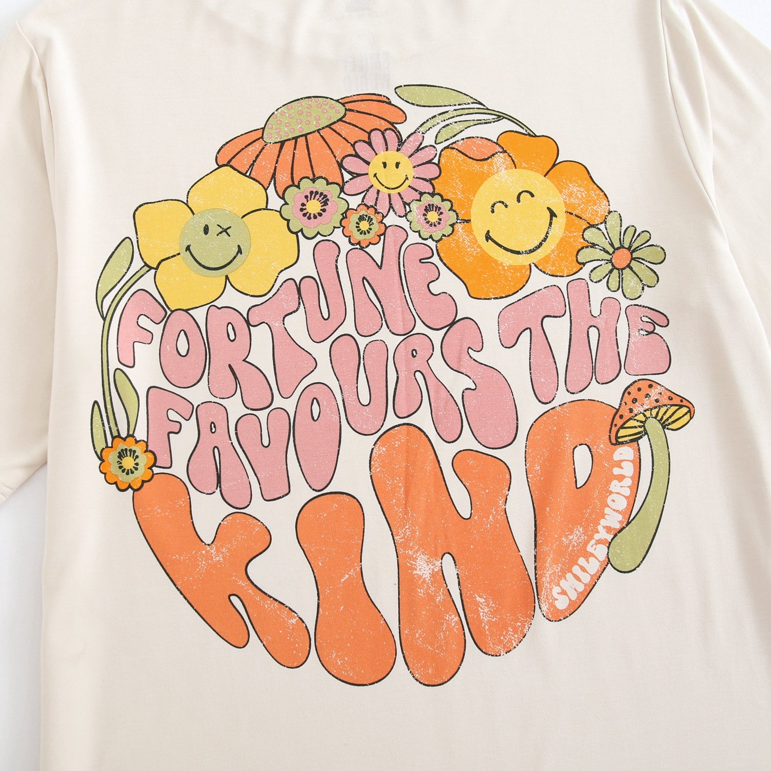 Oversized Boyfriend Tee - SmileyWorld® Fortune - Luxe Bamboo