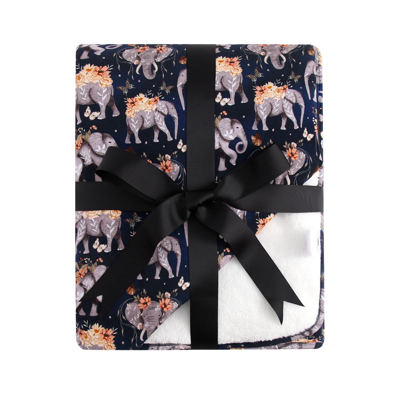 Luxe Plushy Couch Blanket - Elephants - Luxe - ploombaby Bamboo Baby Kid Clothing