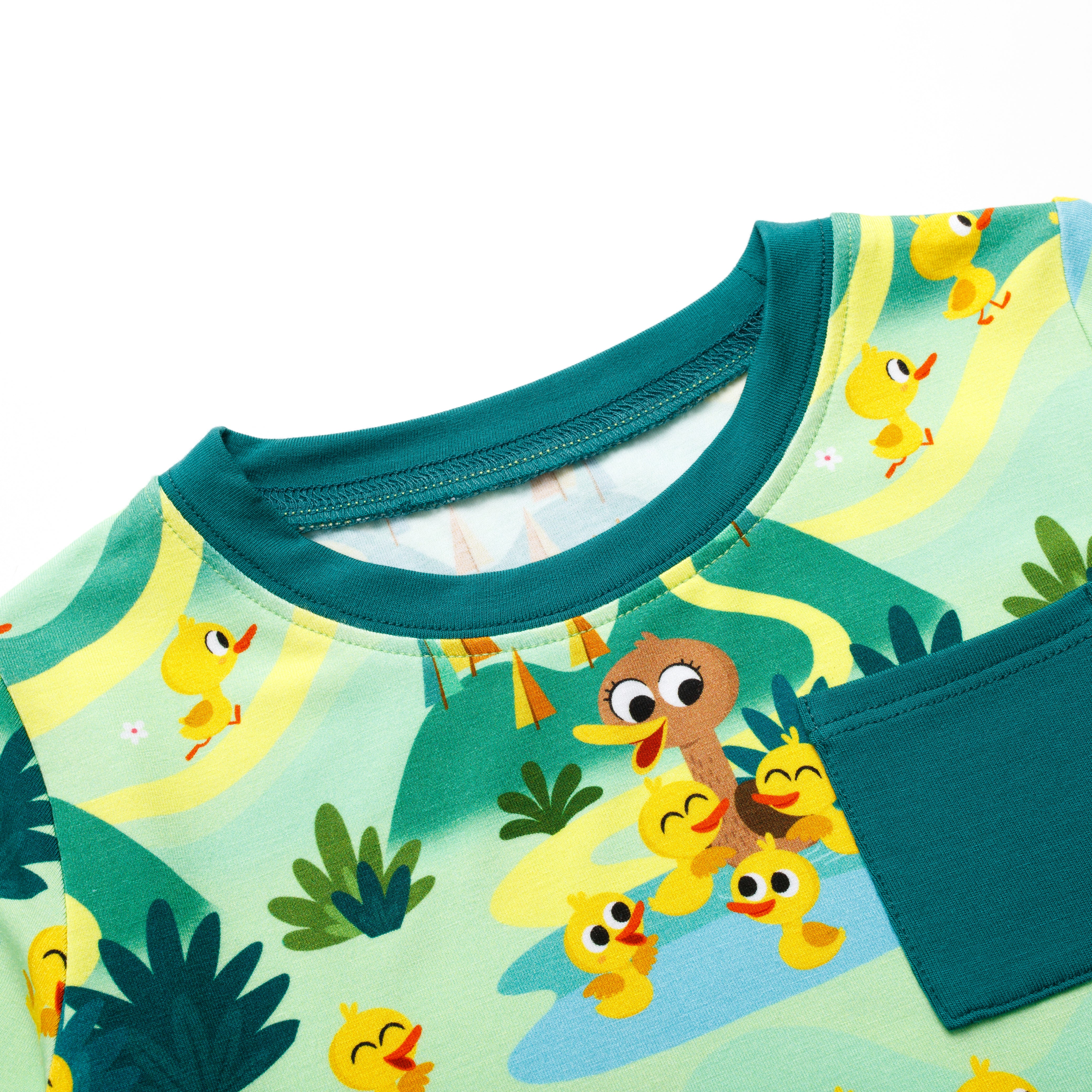 Pocket Long Sleeve - Super Simple™ 5 Little Ducks - Luxe - ploombaby Bamboo Baby Kid Clothing