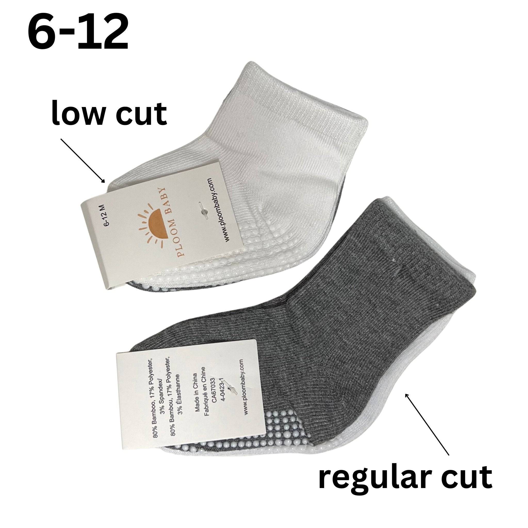Grippy Socks- 2 Pack - ploombaby Bamboo Baby Kid Clothing