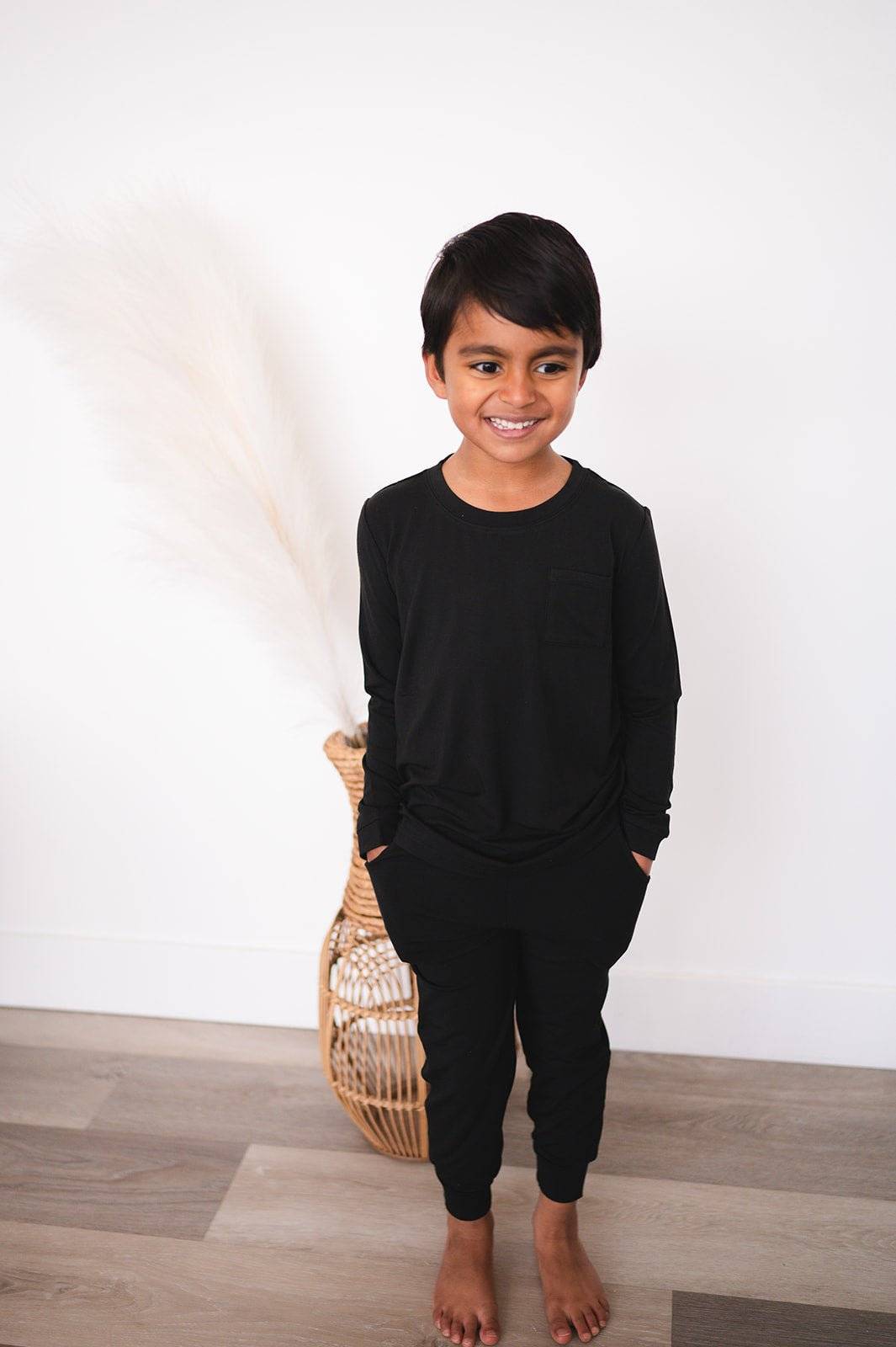 Ploom Jogger- Obsidian - Luxe - ploombaby Bamboo Baby Kid Clothing