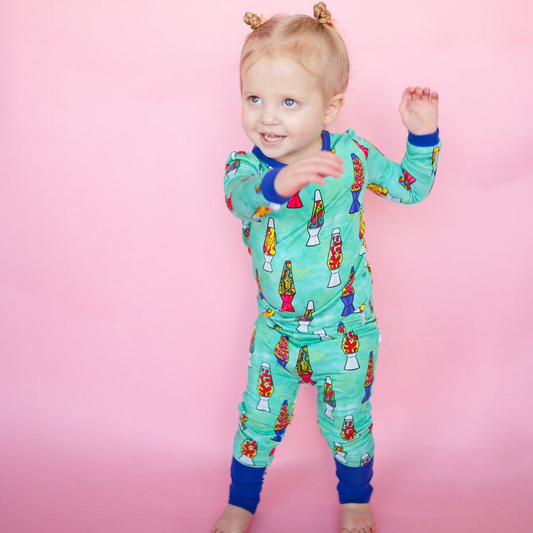 Convertible Footie PJ Set - Lava Lamps 2.0 - Luxe Bamboo