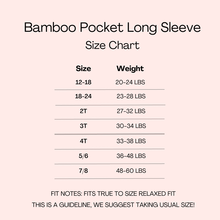 Pocket Long Sleeve - Toe Beans  - Luxe Bamboo