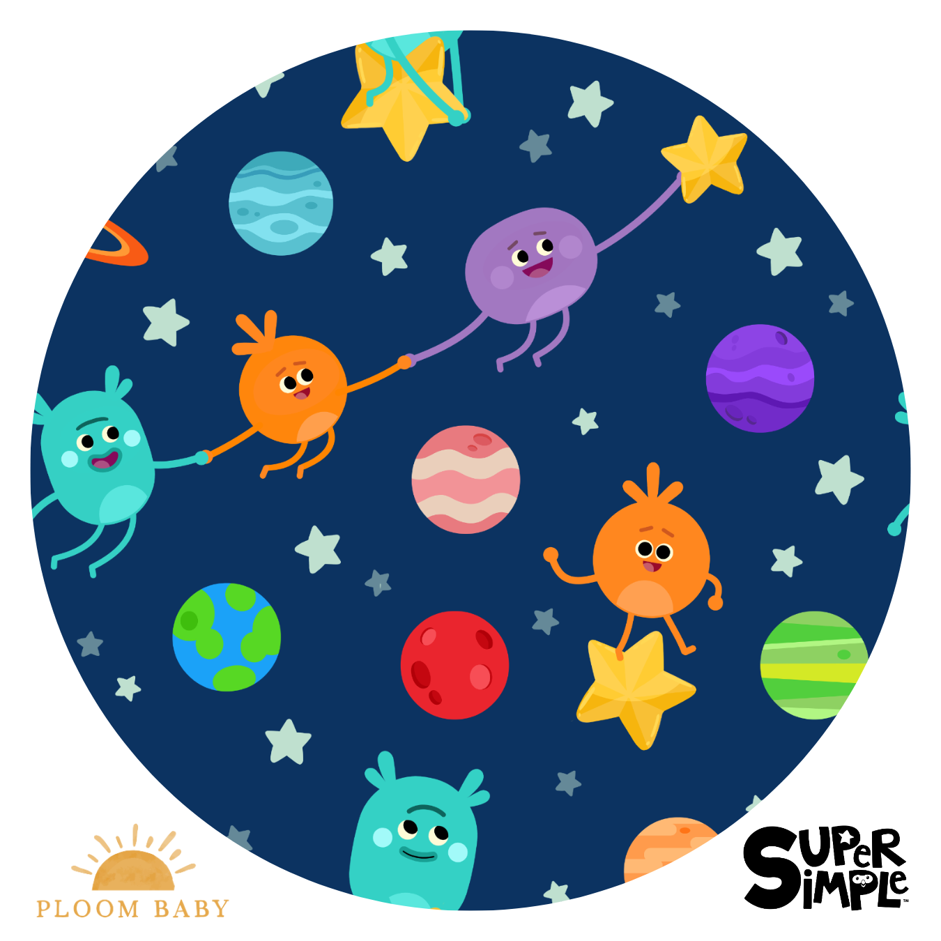 Couch Quilty - Super Simple™ Bumble Nums in Space - Luxe Bamboo