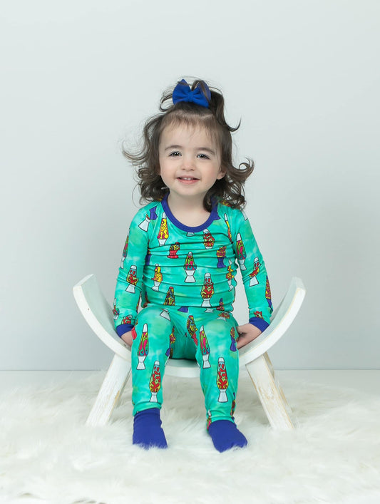 Convertible Footie PJ Set - Lava Lamps 2.0 - Luxe Bamboo