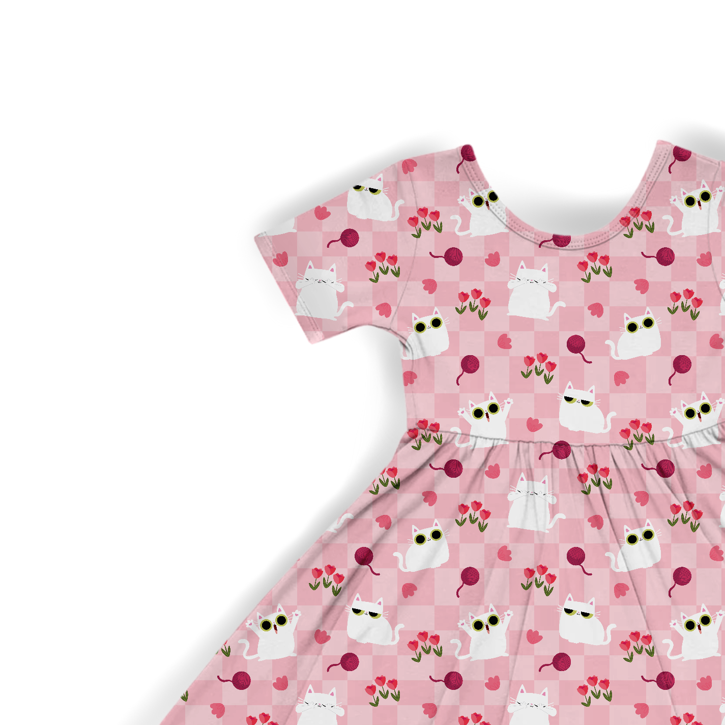 PREORDER TAT 14 WEEKS - Dress - Super Simple™  Peek-a-Boo Cat - Tencel™  Modal