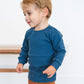 Ribbed Long Sleeve - Whale Blue - Organic Cotton