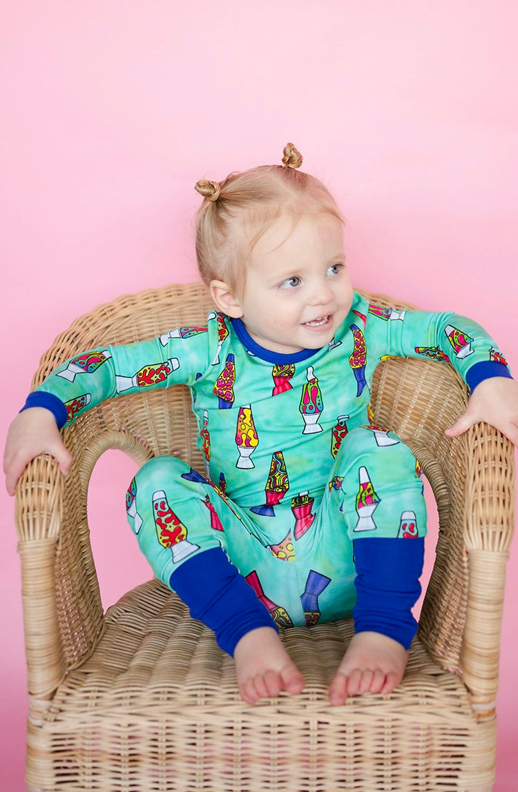 Convertible Footie PJ Set - Lava Lamps 2.0 - Luxe Bamboo