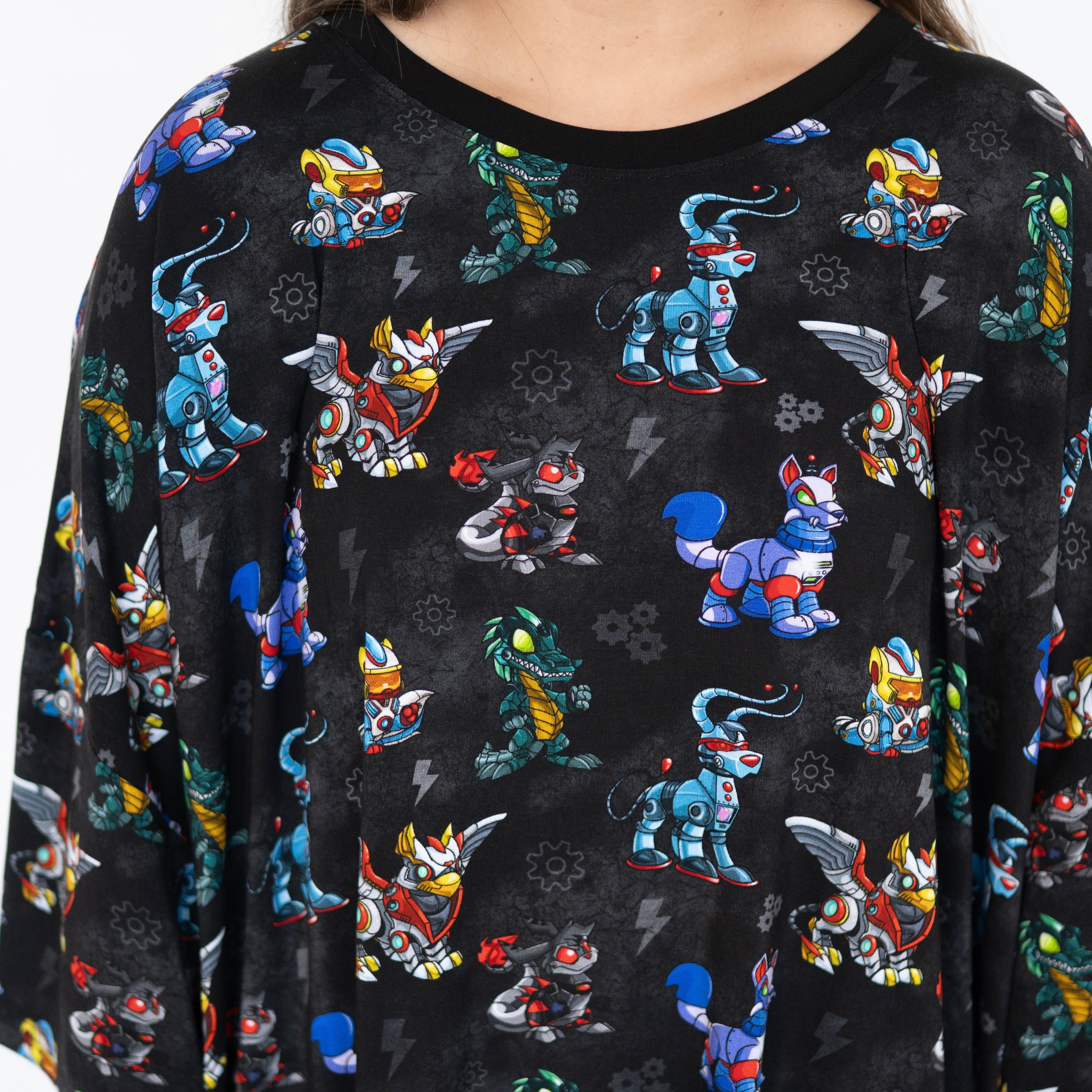 Adult Mega Sleep Tee - Neopets® Robot - Luxe