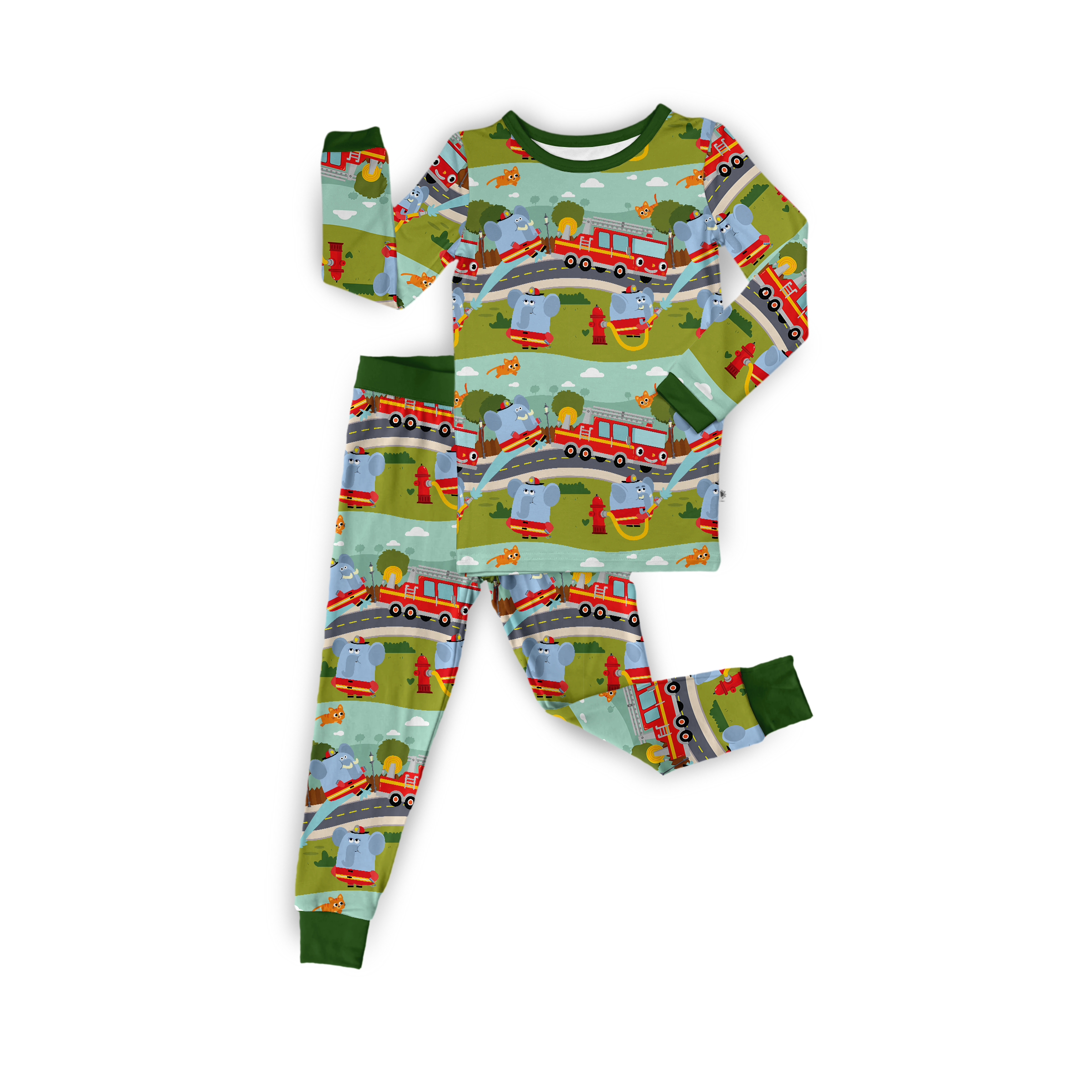 PREORDER TAT 14 WEEKS - PJ Sets - Super Simple™  Here Comes the Firetruck - Tencel™ Modal