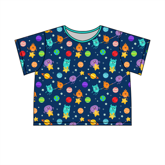 PREORDER : 15 WEEK TAT - Adult MEGA Sleep Tee - Super Simple Bumble Nums in Space - Luxe Bamboo