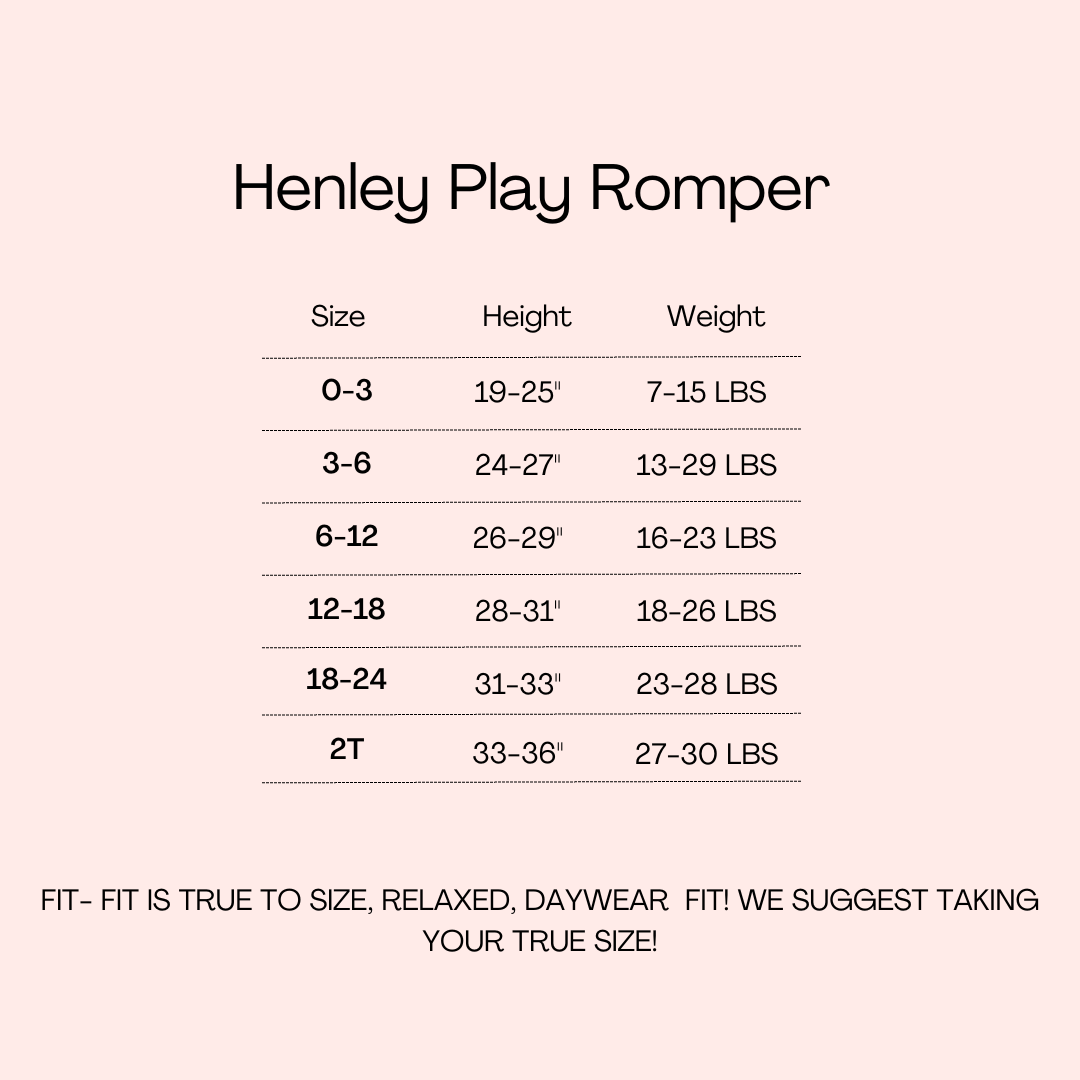 Henley Play Romper - Shroom Village - Luxe