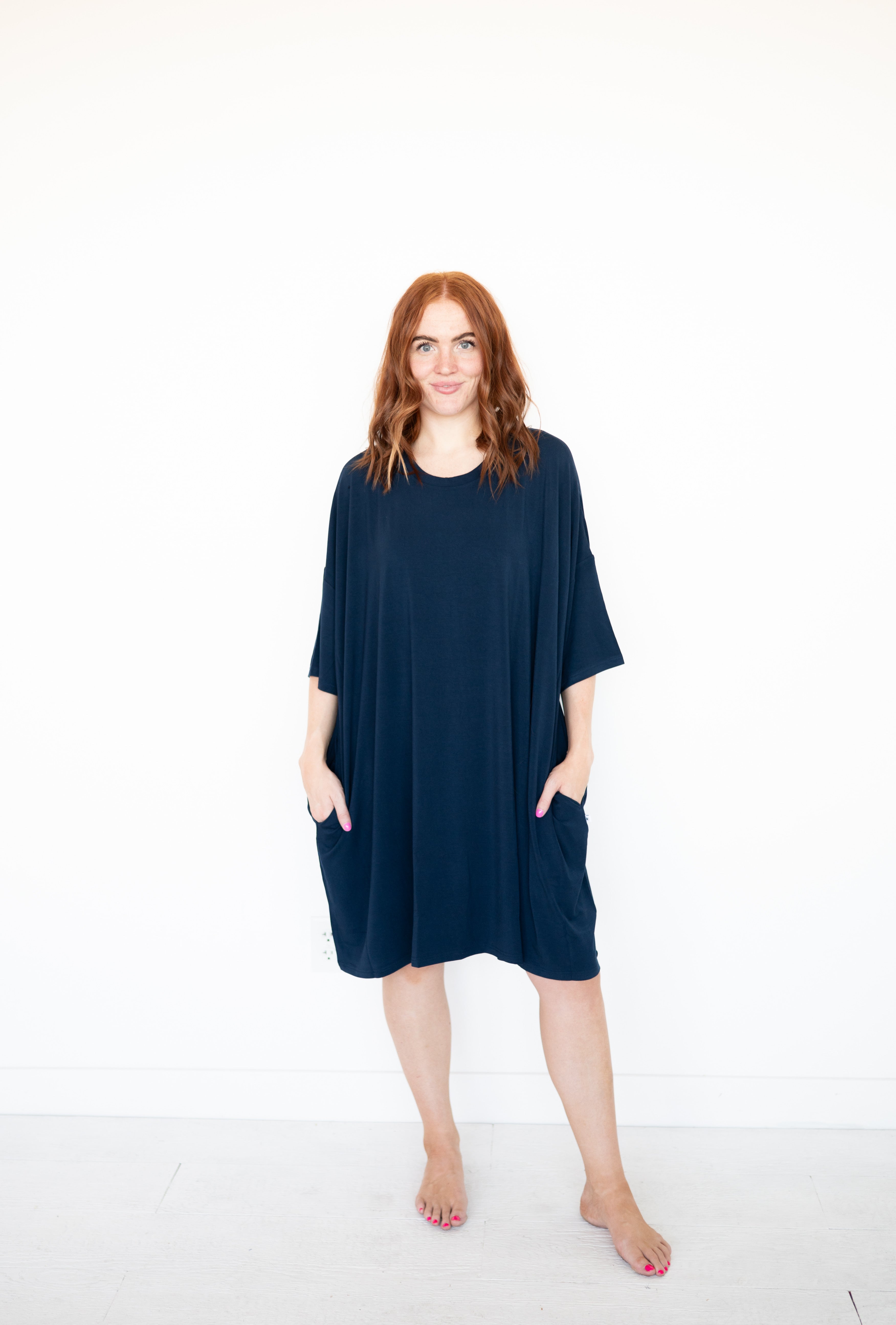 Adult Mega Sleep Tee - Navy -  Ploom Collective - Luxe Bamboo