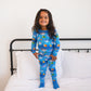 Convertible Footie PJ Set - Super Simple Baby Shark - Luxe Bamboo