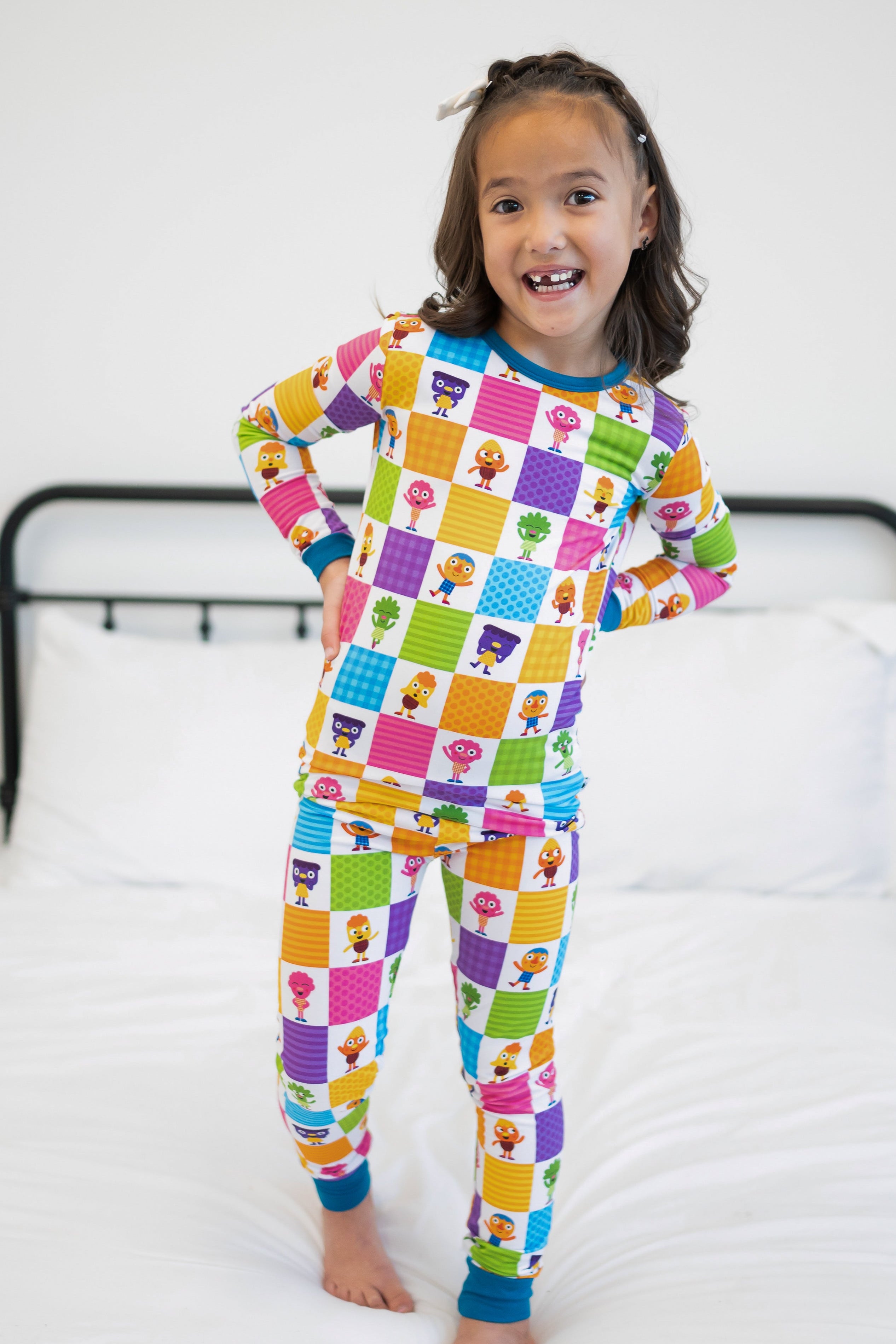Classic Fit PJ Set - Super Simple™ Noodle & Pals - If You're Happy - Tencel Modal
