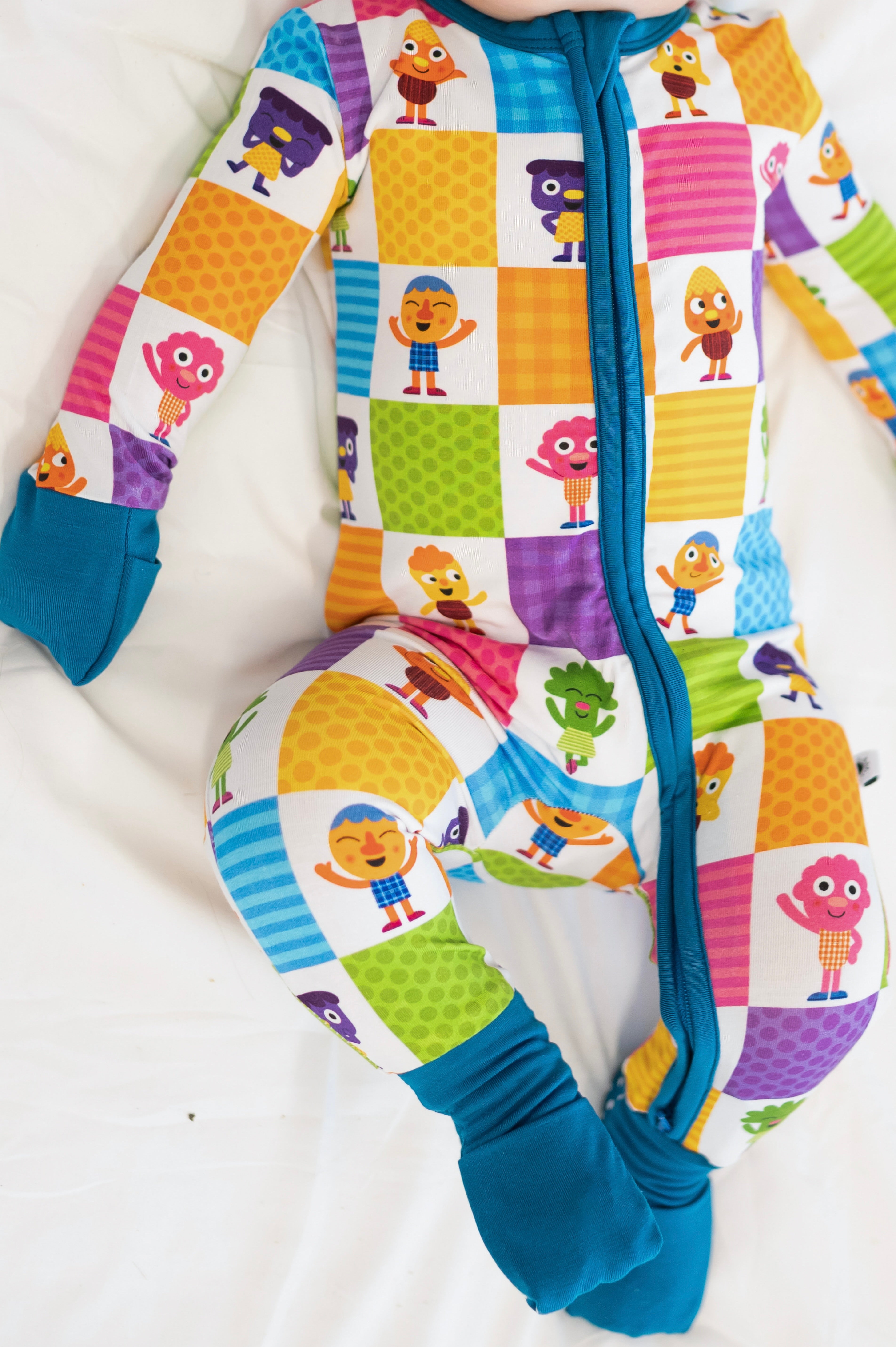 Flexi- Fit Zip PJ - Super Simple™ Noodle & Pals - If You're Happy - Tencel Modal