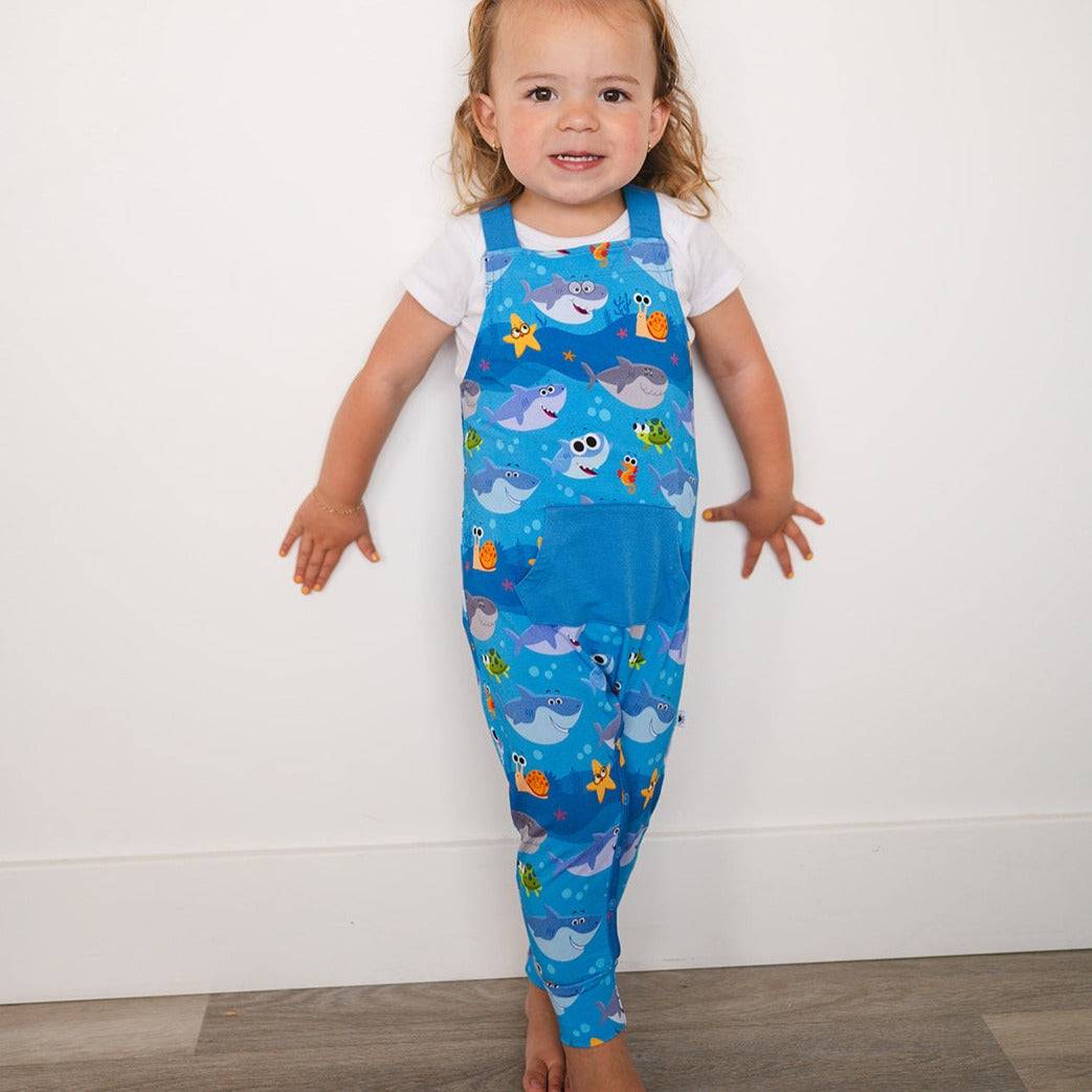 Overalls - Super Simple Baby Shark - Luxe Bamboo