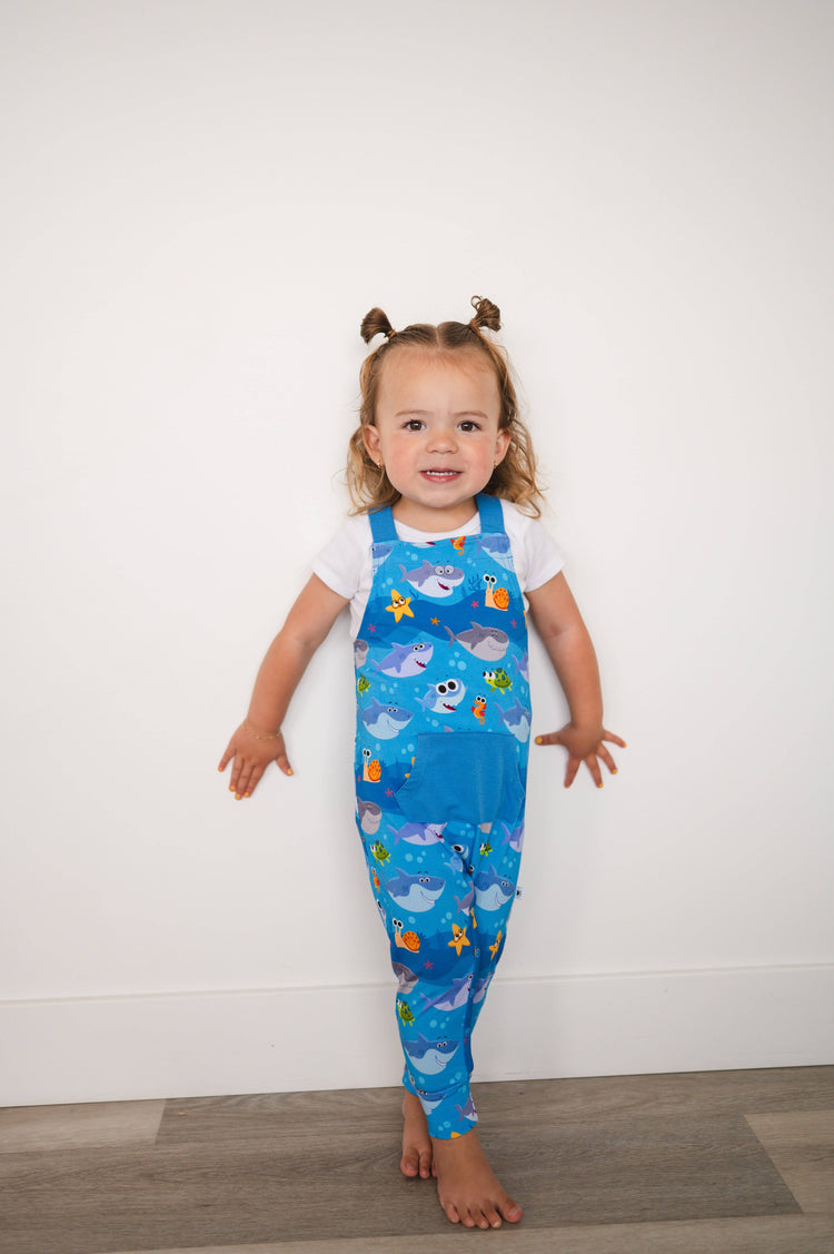 Overalls - Super Simple Baby Shark - Luxe Bamboo