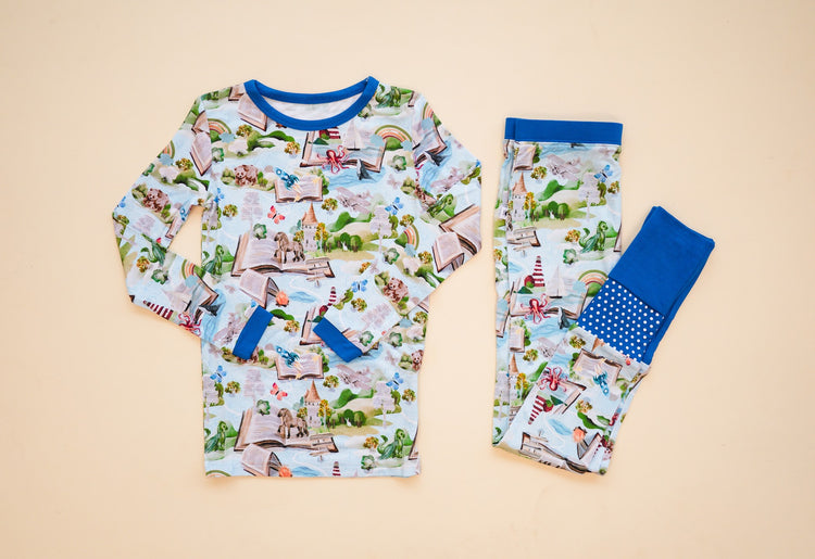 Convertible Footie PJ Set - Storytime - Luxe Bamboo