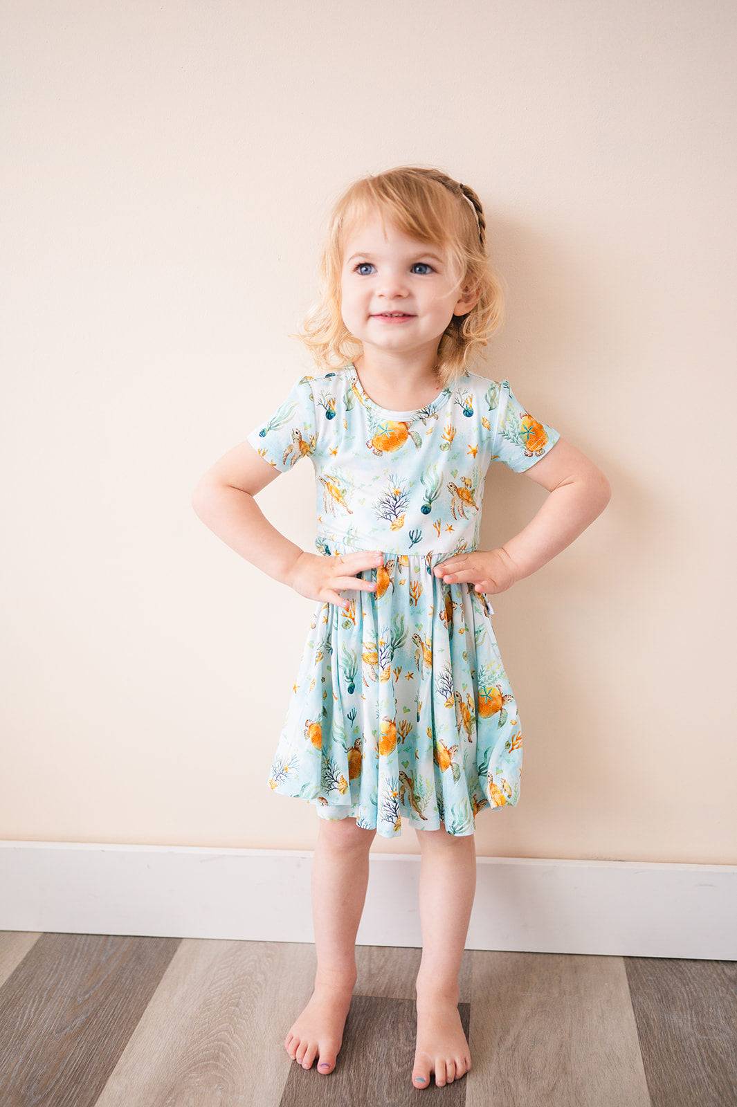 Dress - Turtle - Luxe - ploombaby Bamboo Baby Kid Clothing