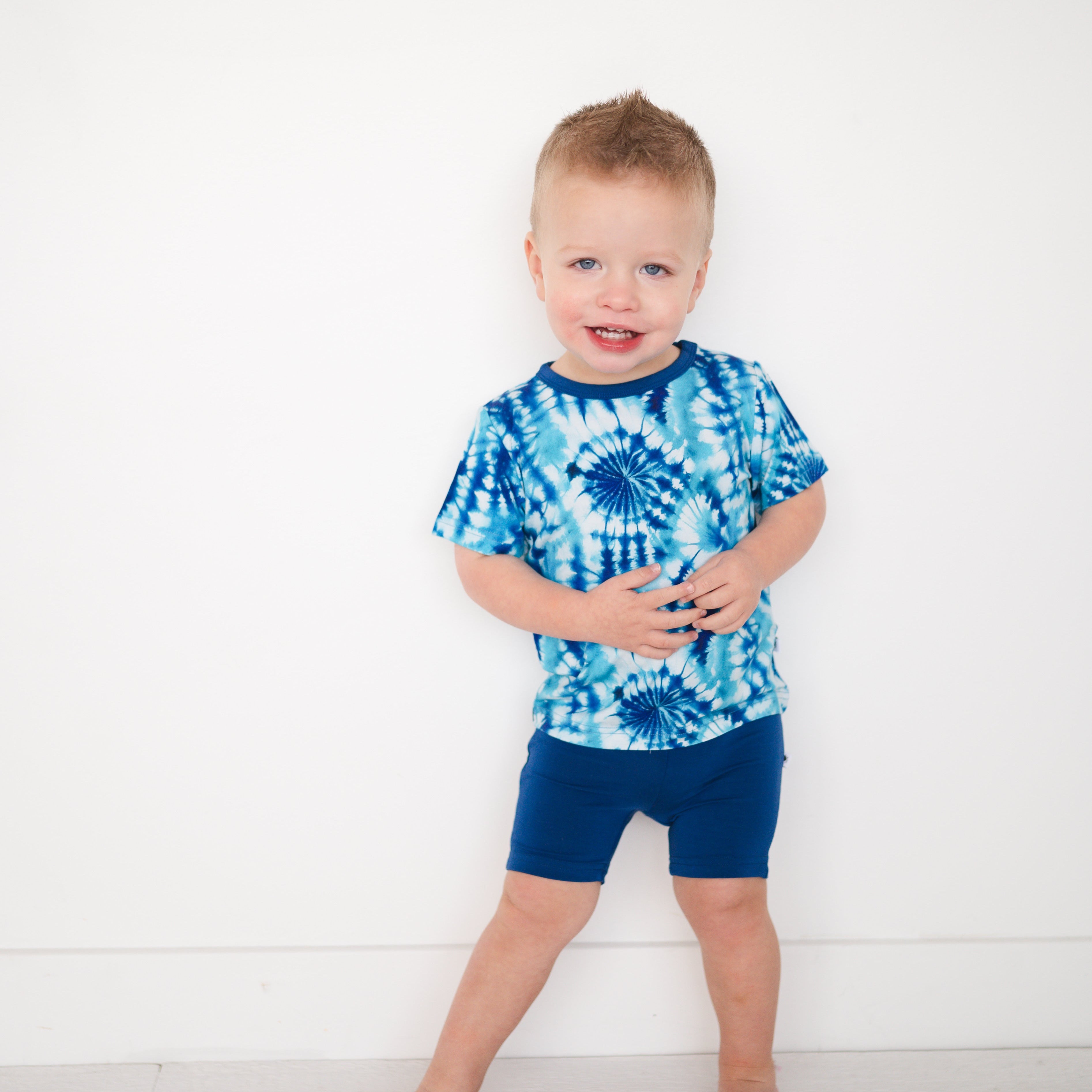 Biker Short - Groovy Blue - Luxe Bamboo