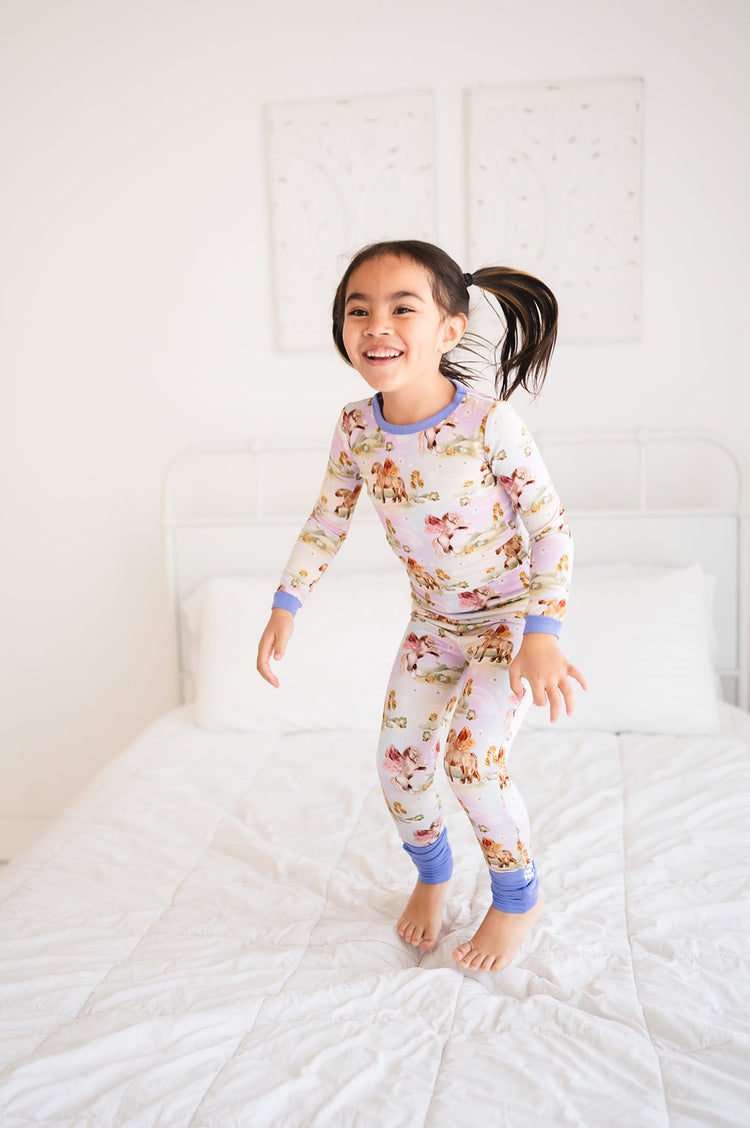 Convertible Footie PJ Set - Fairy Horse - Luxe Bamboo