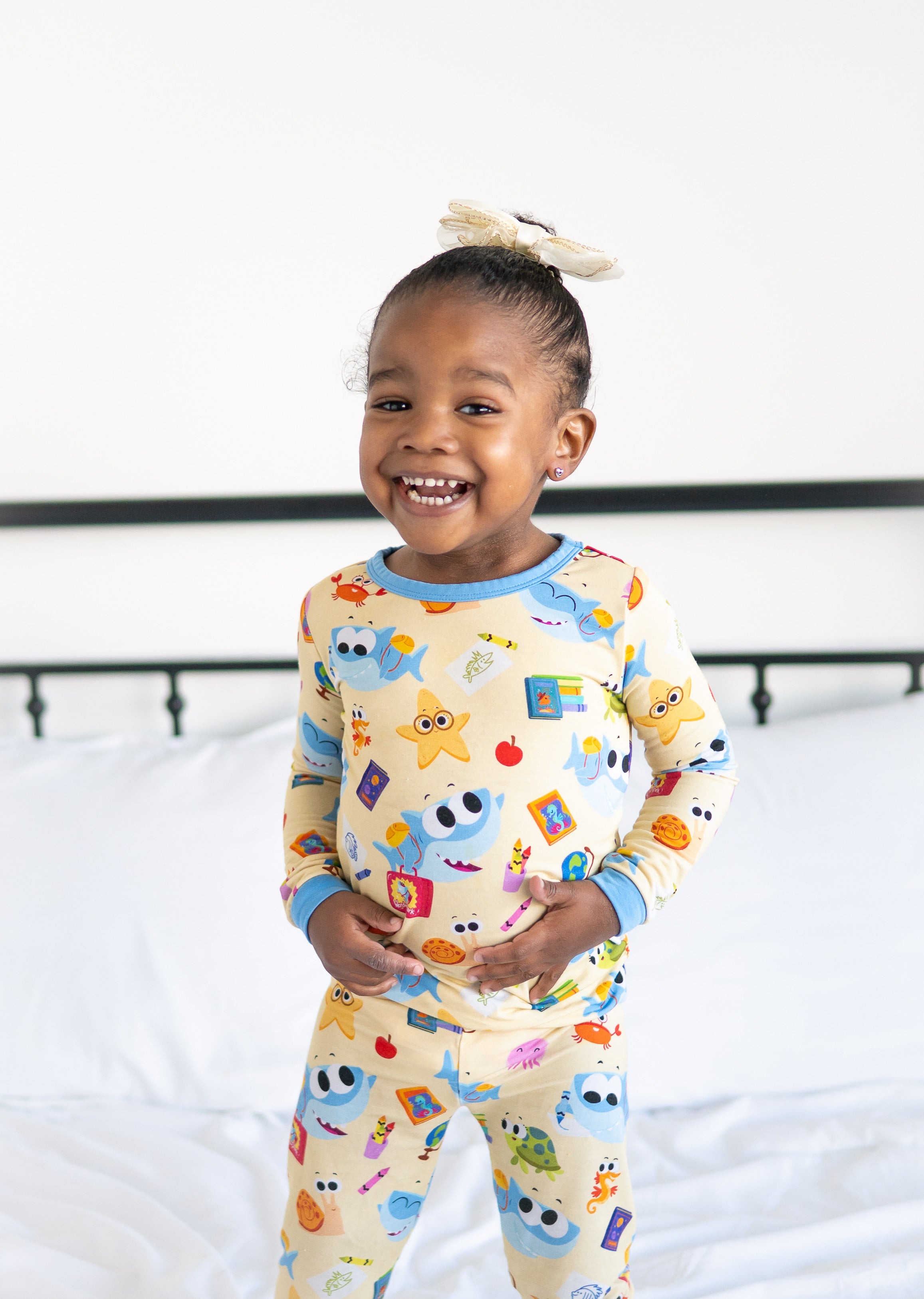 Classic Fit PJ Set - Super Simple™ Finny the Shark at School- Tencel Modal