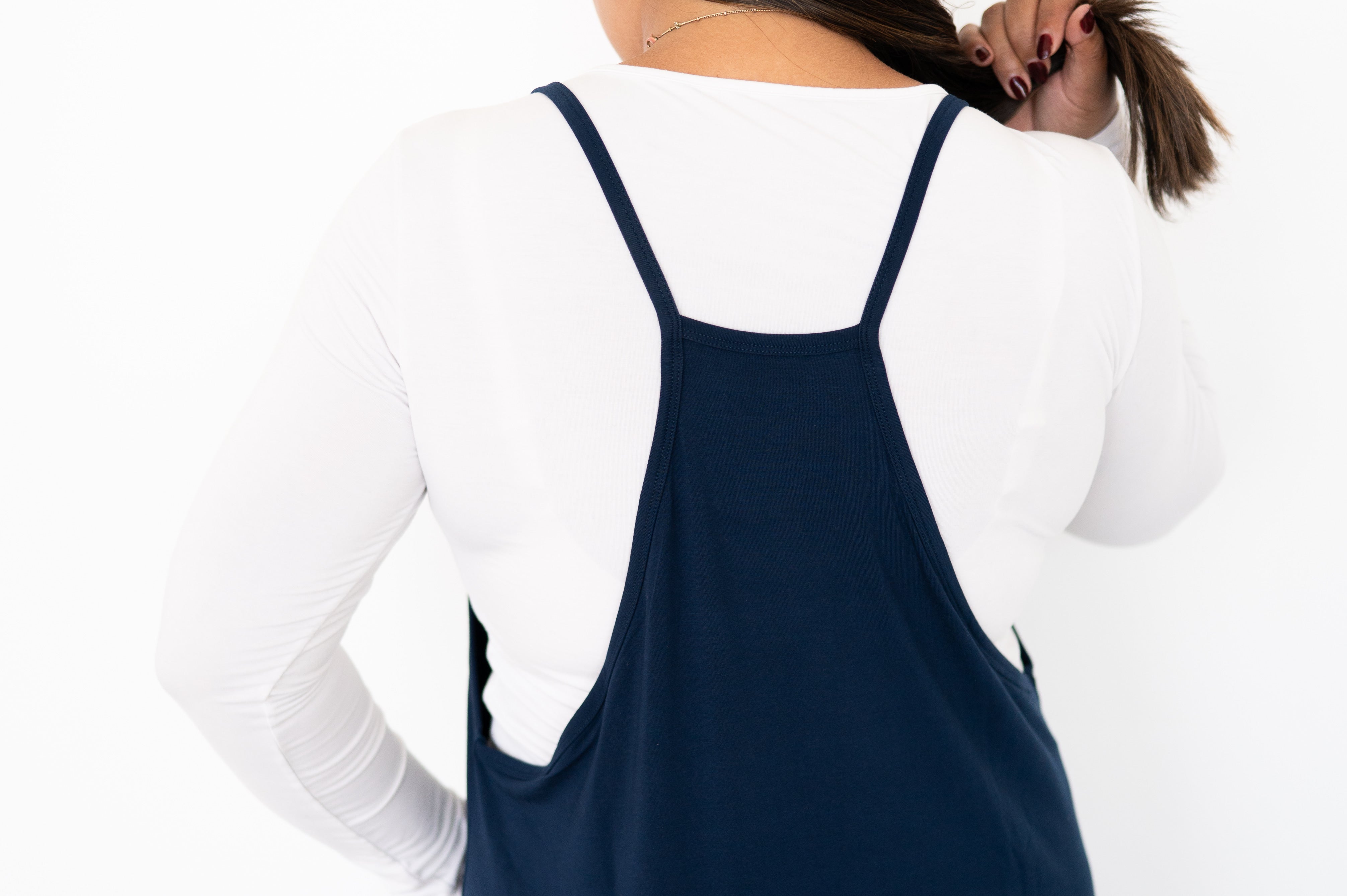 Adult Overalls - Navy - Ploom Collective - Luxe Bamboo