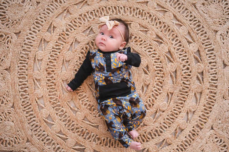 Henley Play Romper - Toe Beans - Luxe Bamboo